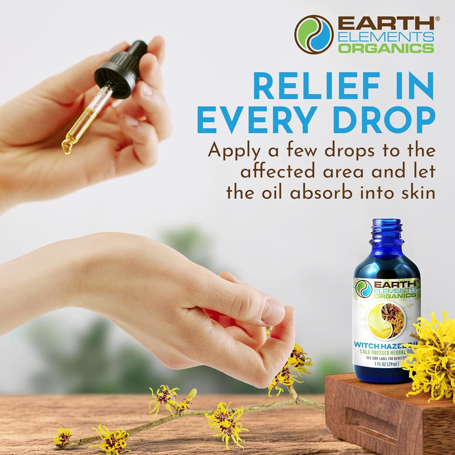 Aceite de Hamamelis Crudo 29.57 ml - Earth Elements Orgánico