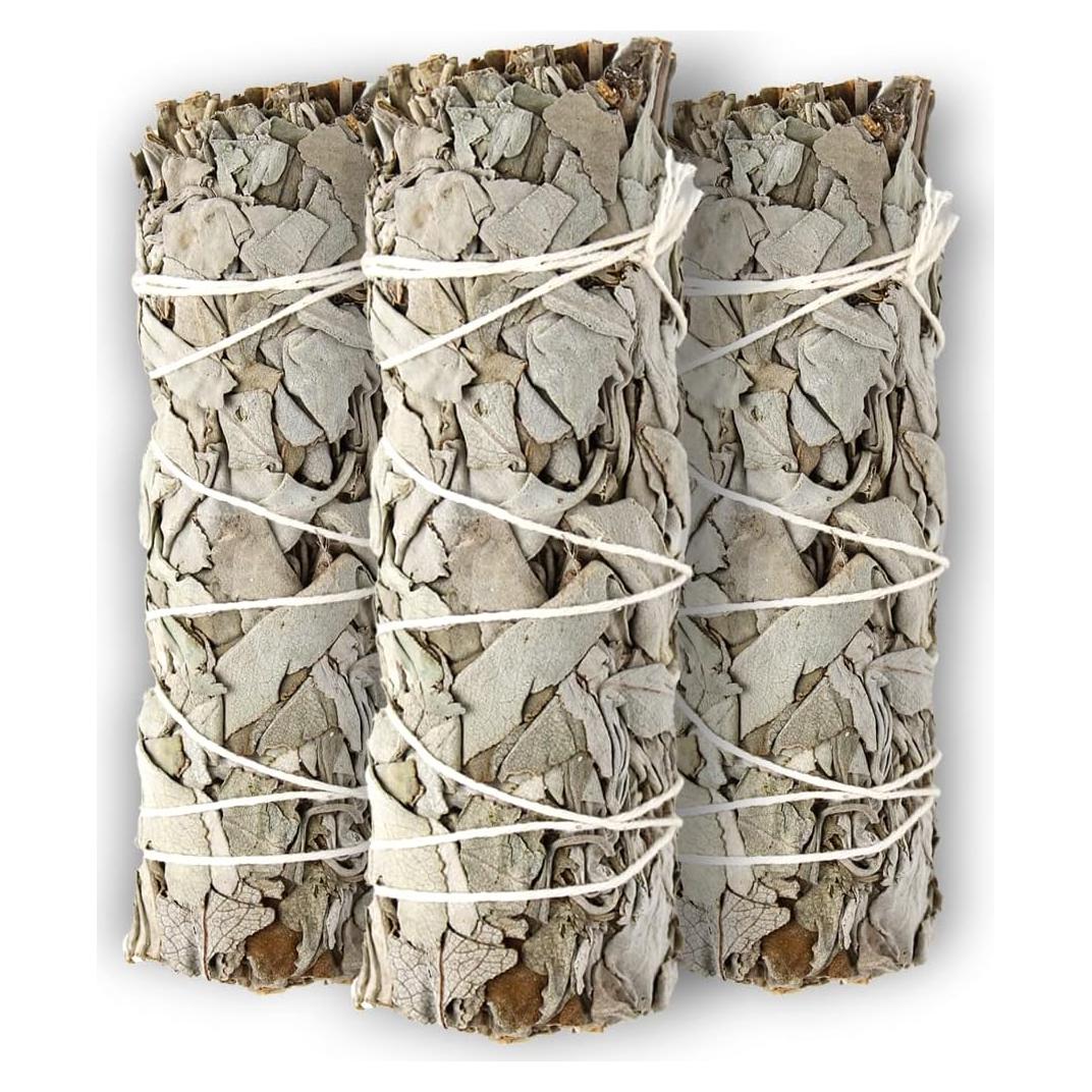 Palos de Salvia Blanca Espoir & Amour - 3 Piezas 10.16 cm