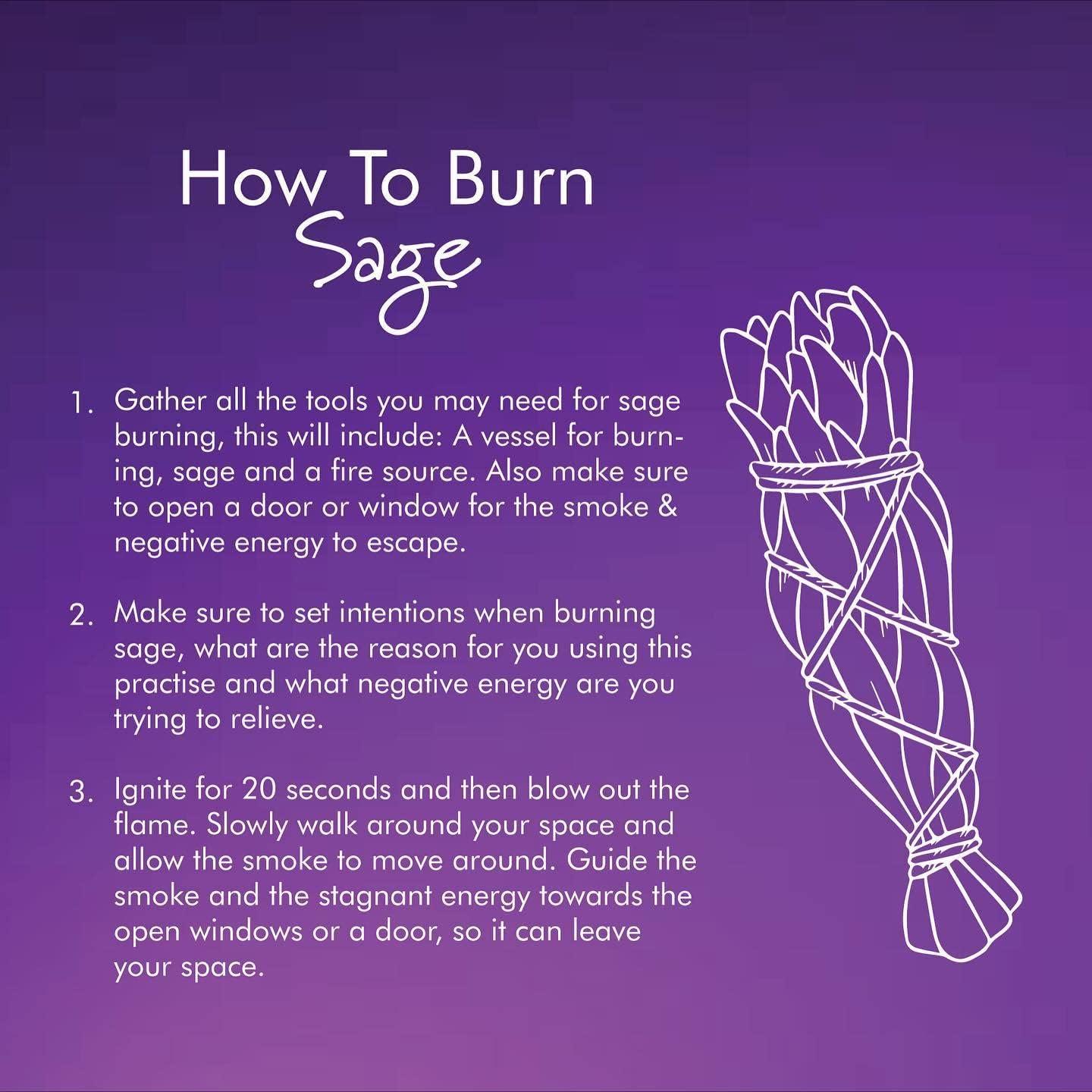 Palos de Salvia Blanca Espoir & Amour - 3 Piezas 10.16 cm