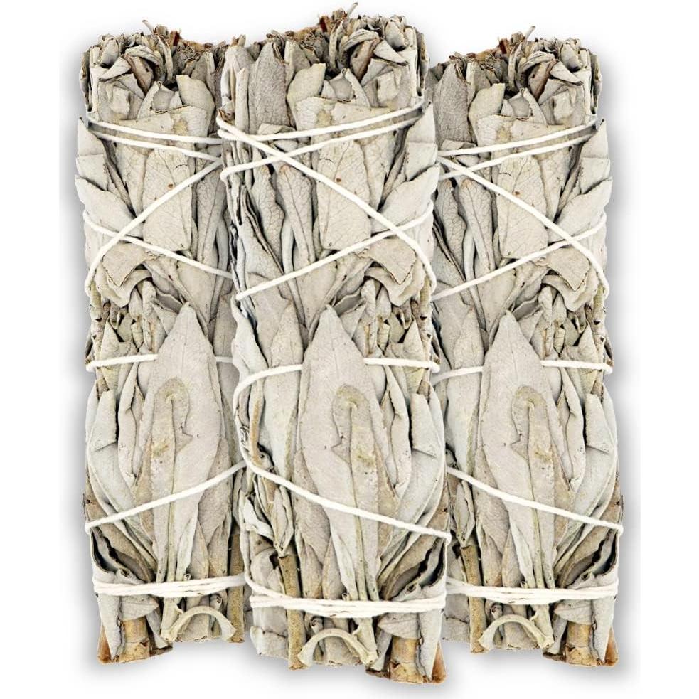 Palos de Salvia Blanca Espoir & Amour - 3 Piezas 10.16 cm