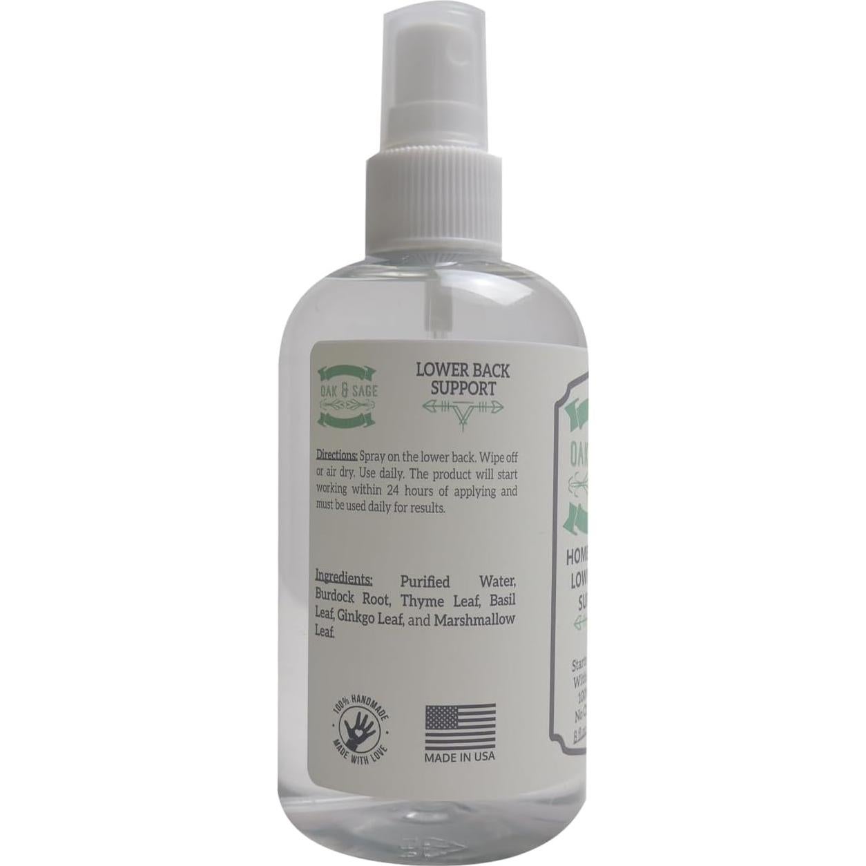 Soporte Homeopático OAK & SAGE para Espalda Baja 226.8g Sin Fragancia