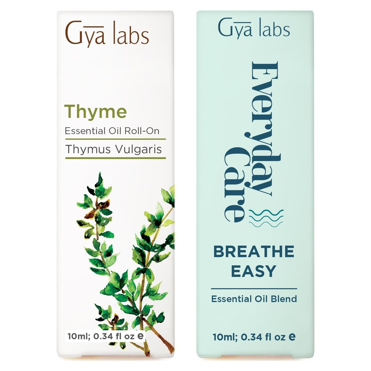 Set de Roll On Aromaterapia Gya Labs - Tomillo y Respirar 2x10 ml