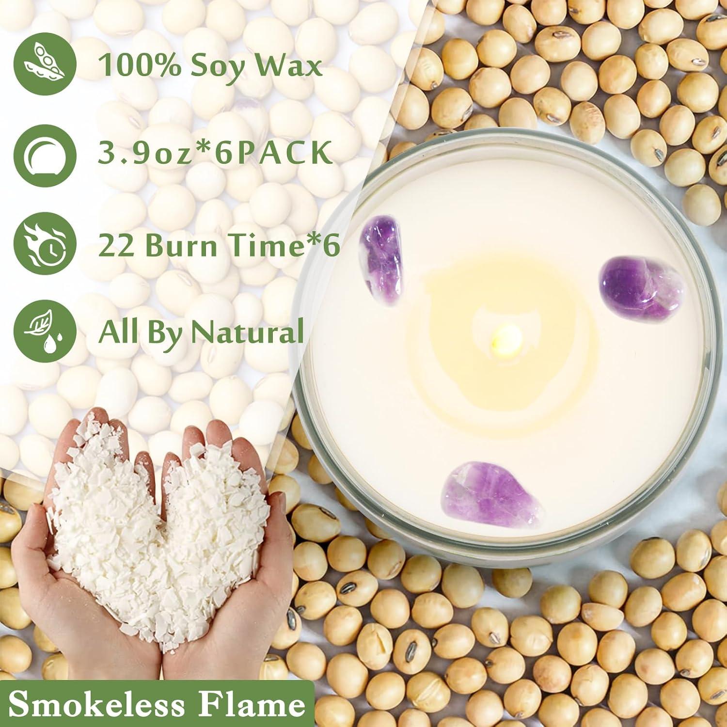 Set de 6 Velas Aromáticas de Salvia PVUELE - Purificación Energética