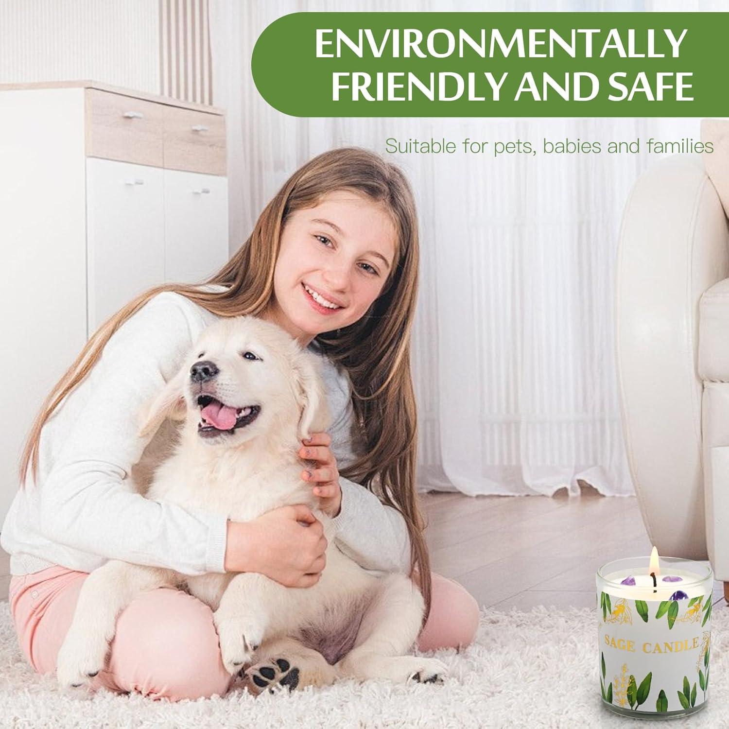 Set de 6 Velas Aromáticas de Salvia PVUELE - Purificación Energética