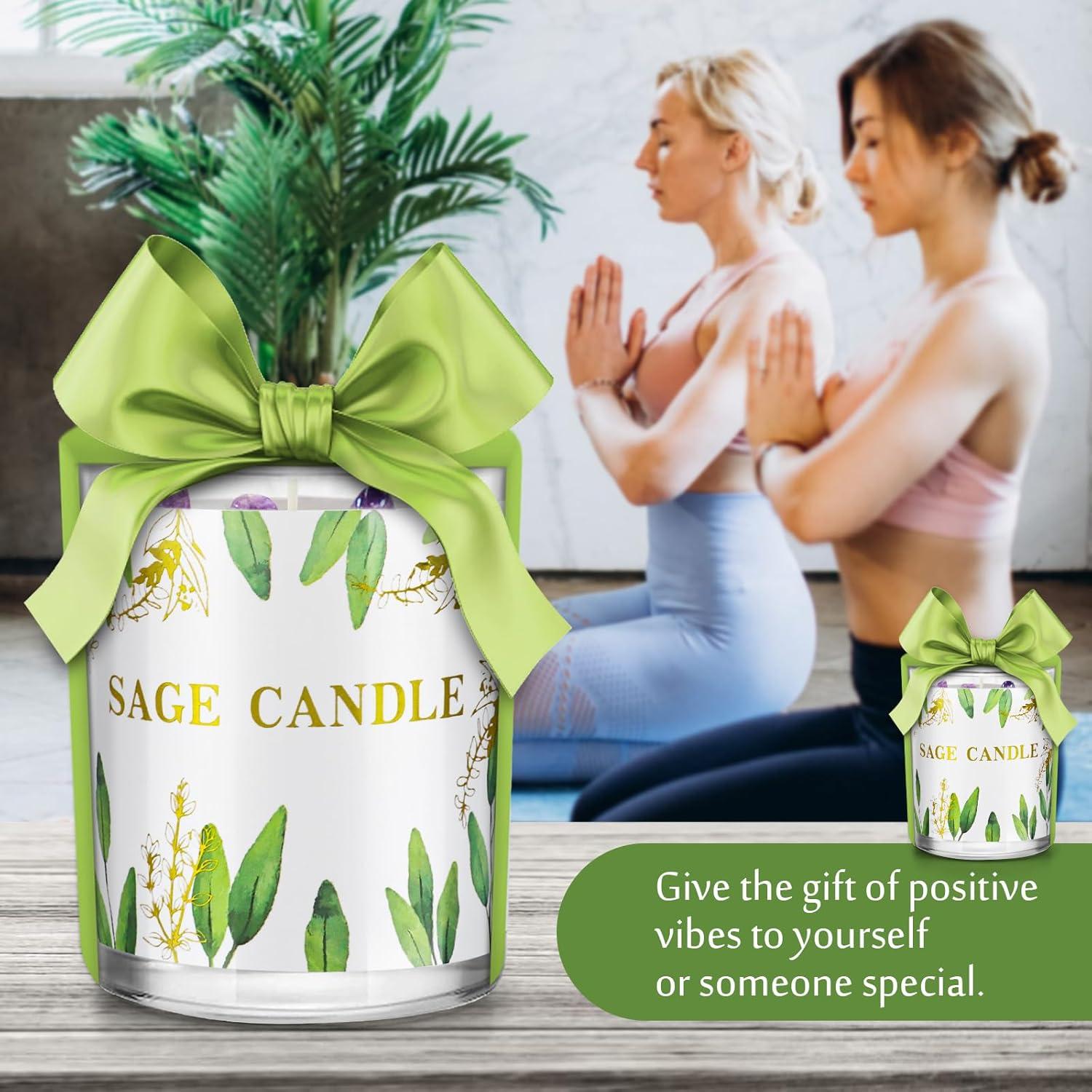 Set de 6 Velas Aromáticas de Salvia PVUELE - Purificación Energética