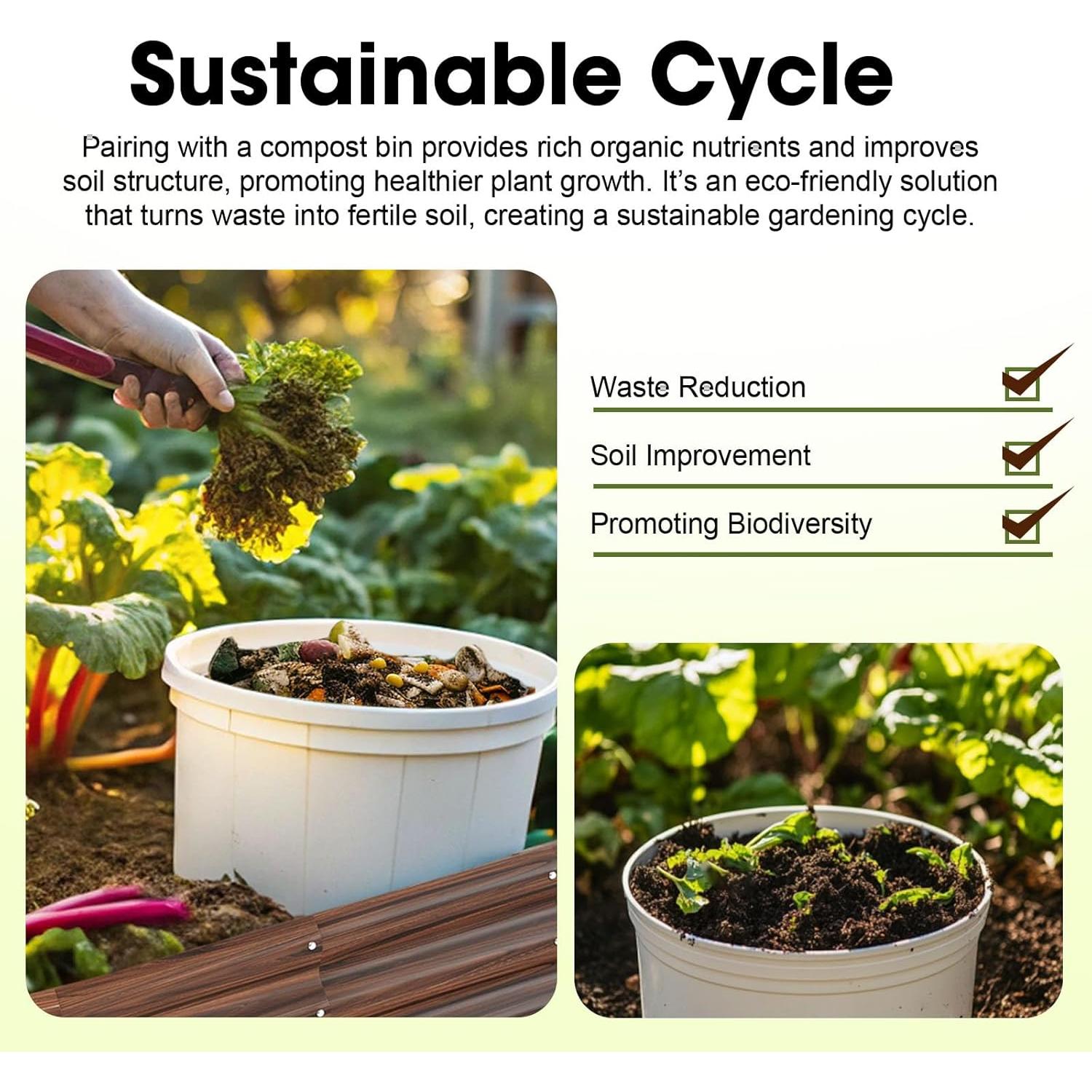 Cama de Jardín Elevada Ovalada Galvanizada IDEA FAMILY 120x60x30cm