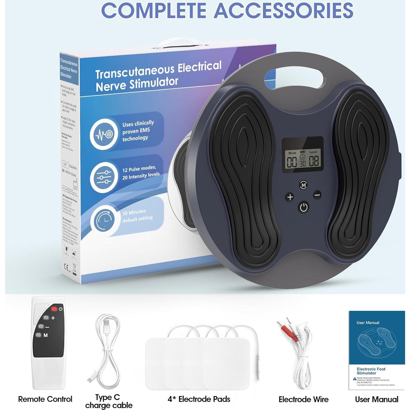 Masajeador de pies EMS JOTYKUP para neuropatía y dolor