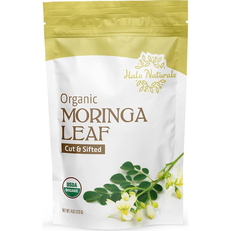 Hoja de Moringa Orgánica Halo Naturals 113g Certificada USDA