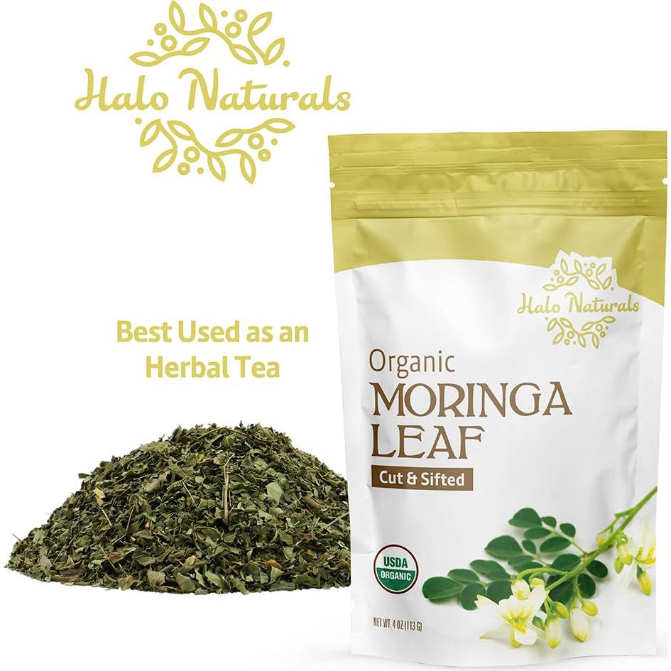 Hoja de Moringa Orgánica Halo Naturals 113g Certificada USDA
