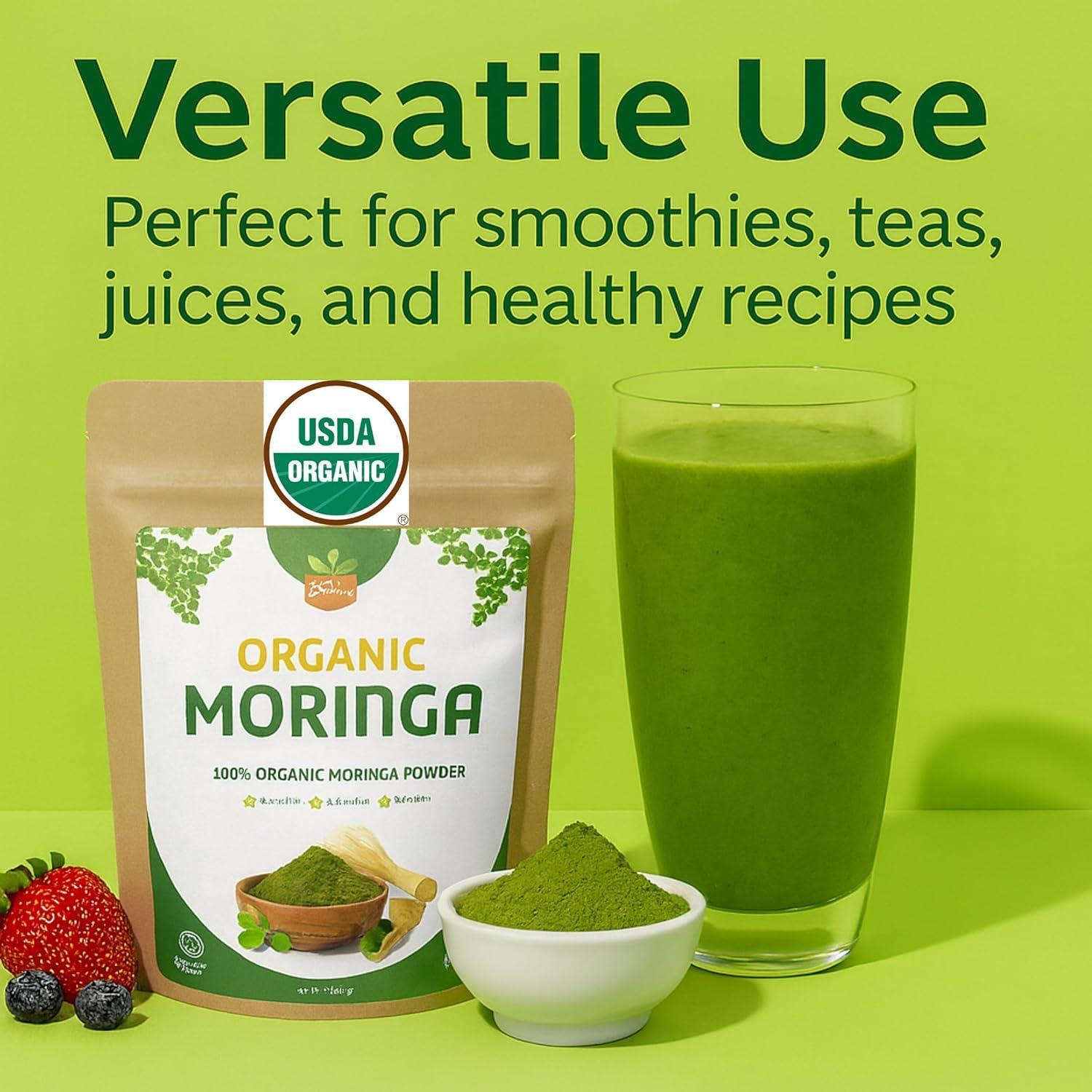 Polvo de Moringa Orgánica Spicy Organic 113.4g - Superalimento Vegano