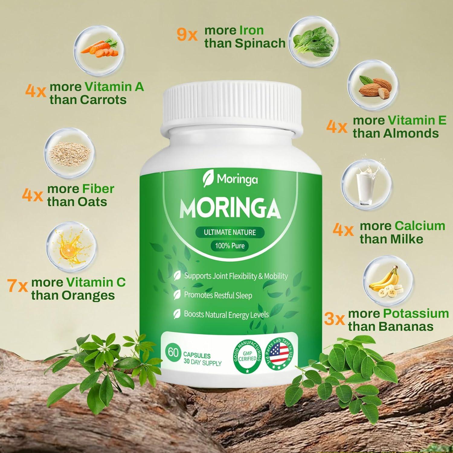 Cápsulas de Moringa Fravonique 800mg - 60 Cápsulas Veganas