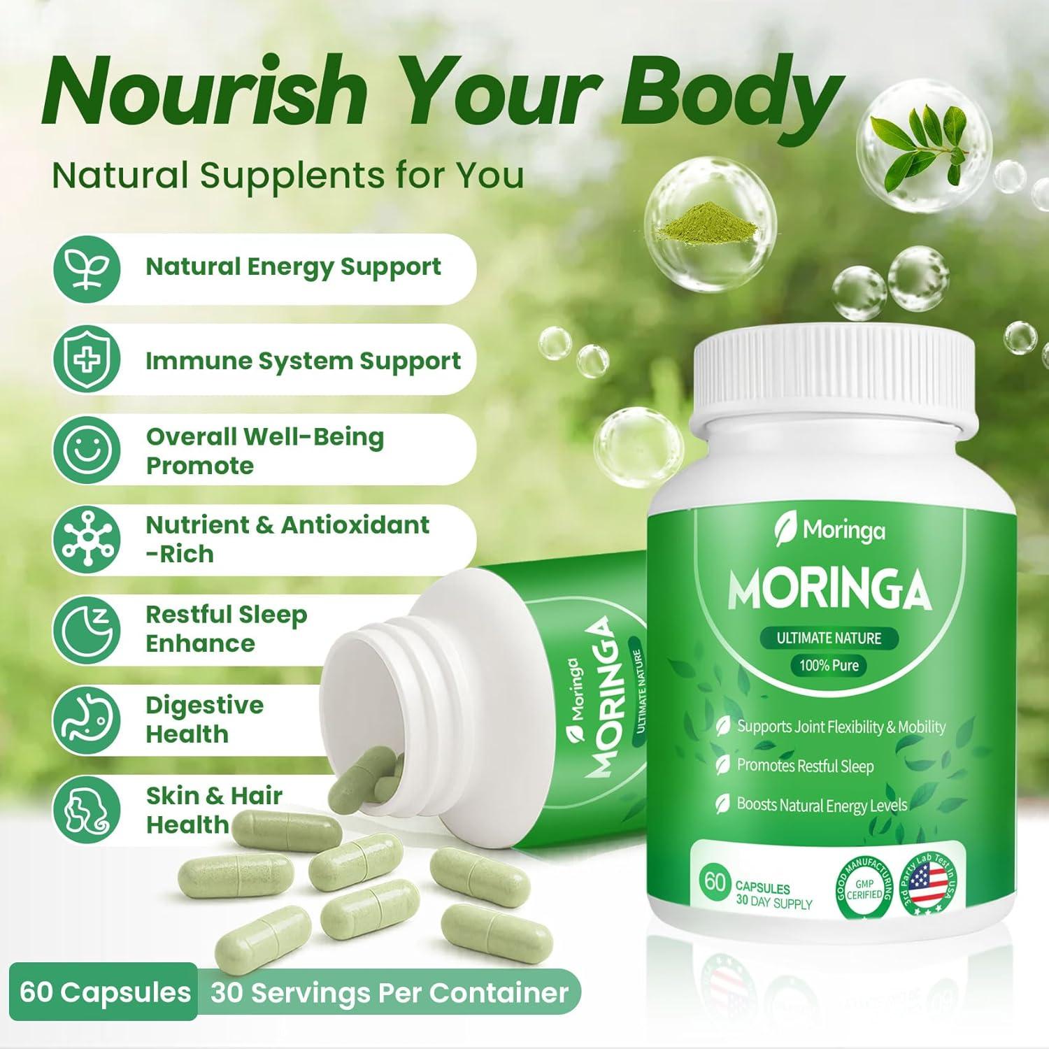 Cápsulas de Moringa Fravonique 800mg - 60 Cápsulas Veganas