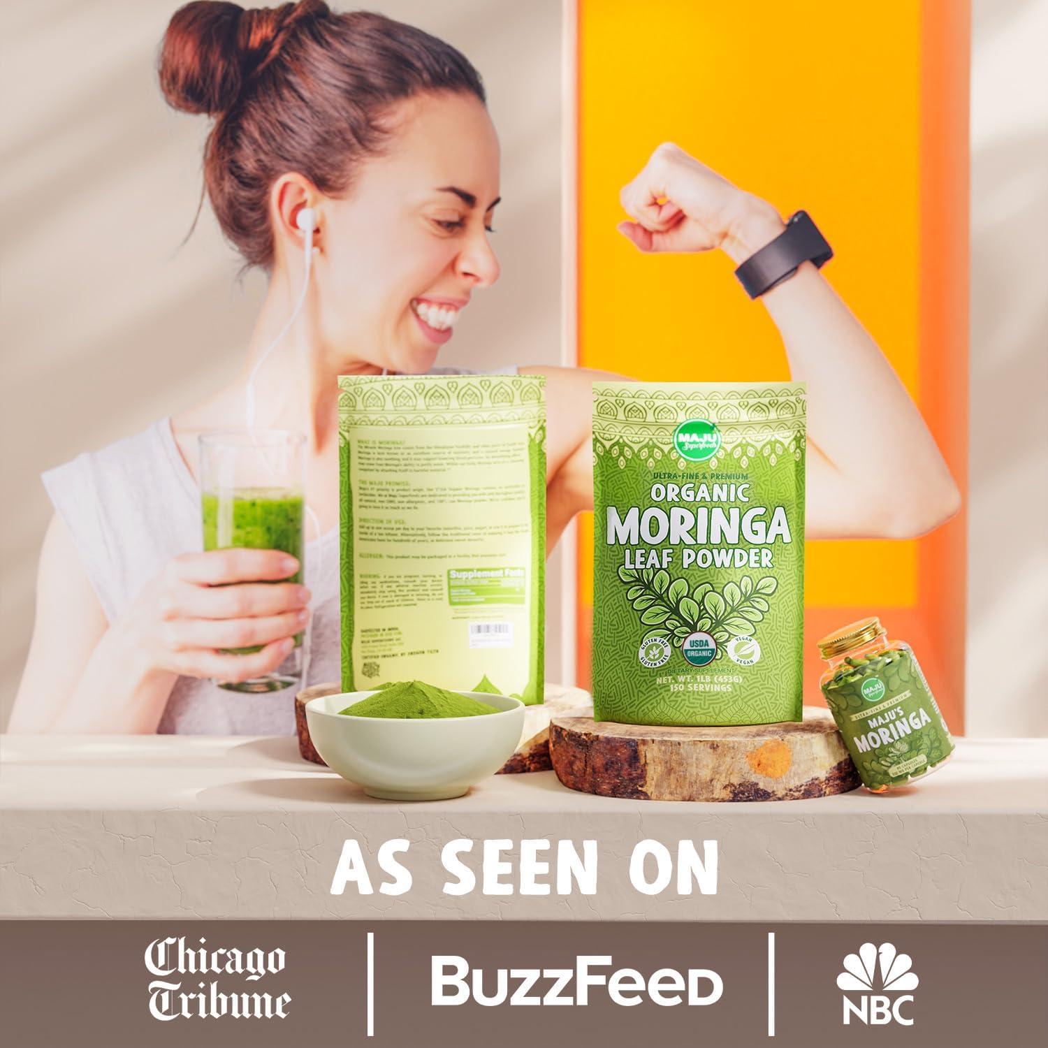 Polvo de Moringa Orgánica MAJU 0.45 kg - Calidad Extra-Fina