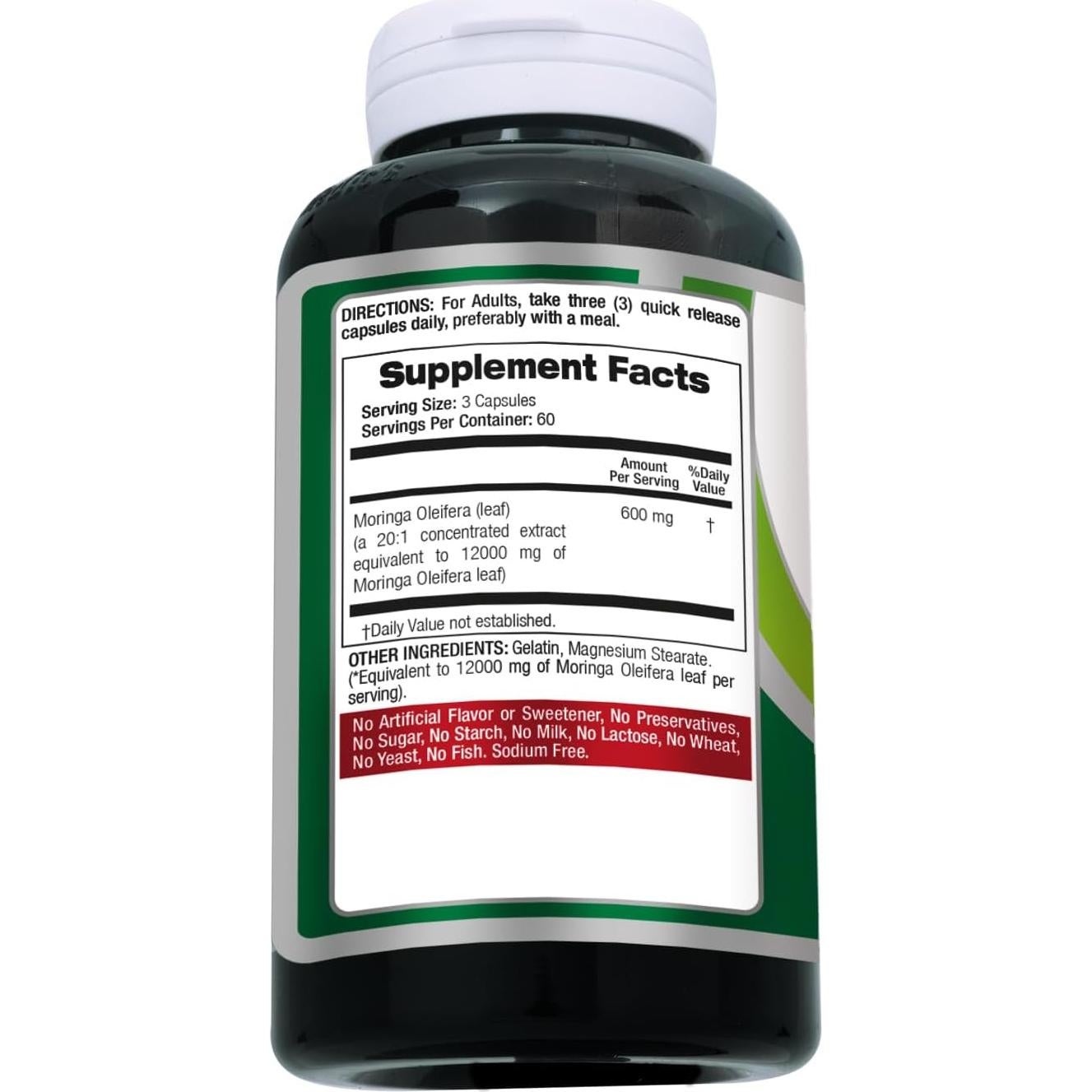 Cápsulas de Moringa Oleifera FITO MEDIC'S 300 Unidades 600 mg