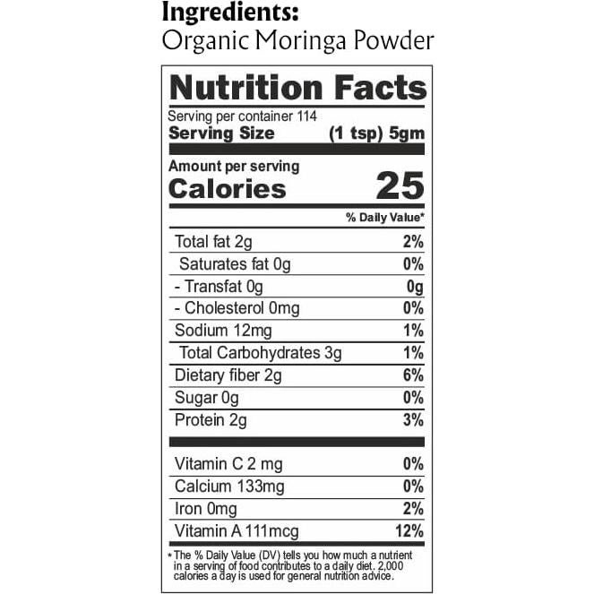 Polvo de Moringa Orgánica Jiva Organics 0.57kg Bolsa a Granel