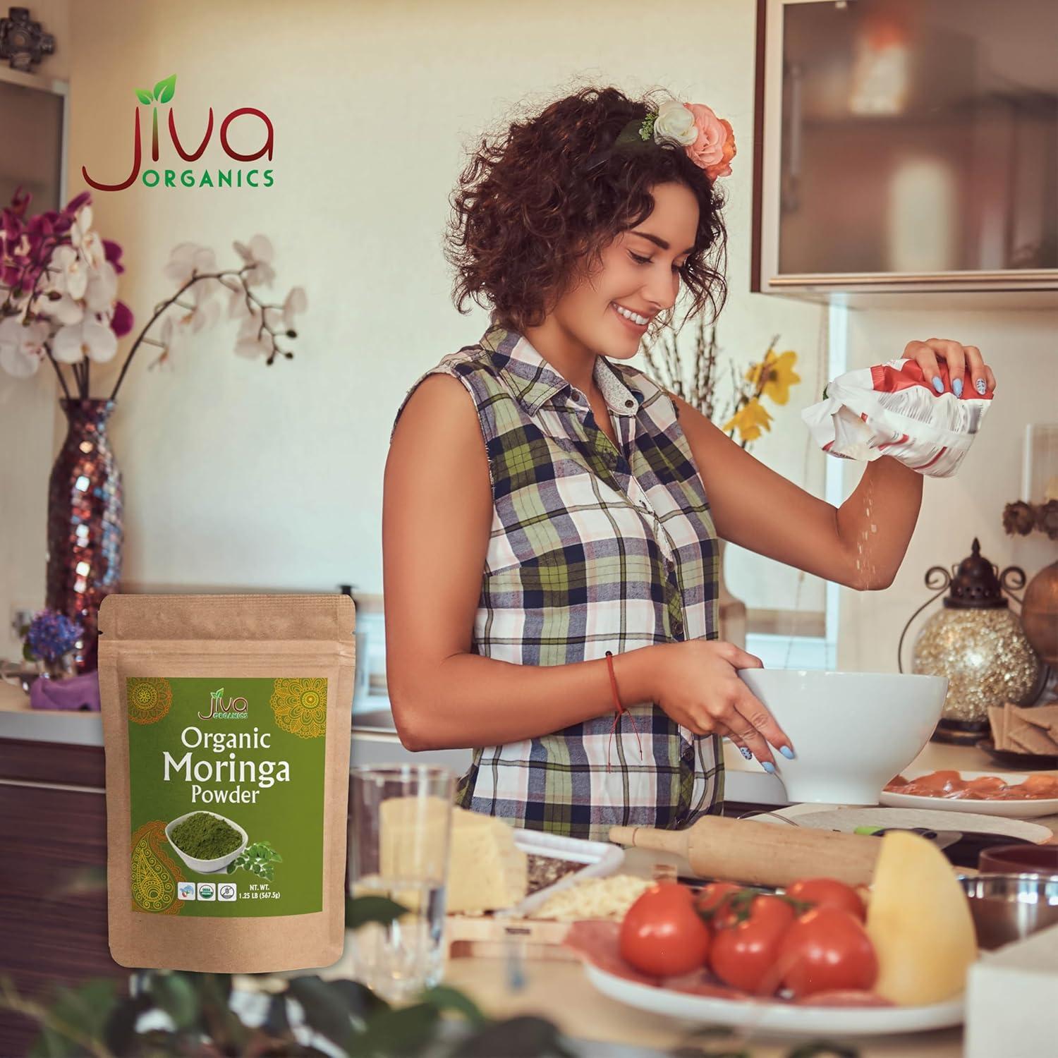 Polvo de Moringa Orgánica Jiva Organics 0.57kg Bolsa a Granel