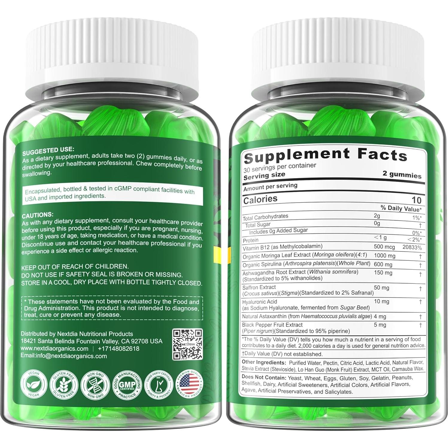 Gomitas de Moringa Orgánica 1000mg NextDia - 120 Unidades