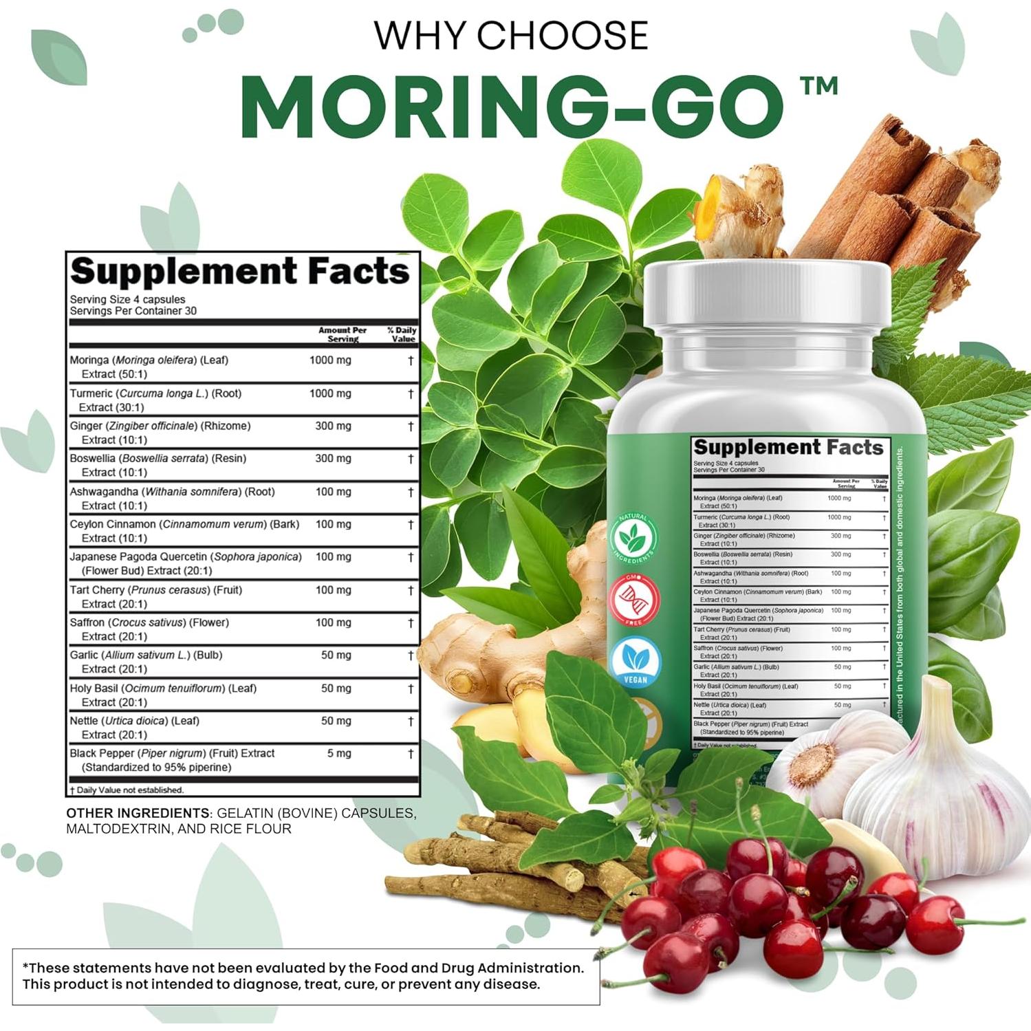 Cápsulas de Moringa Clean Nutra 500mg - Suplemento Natural