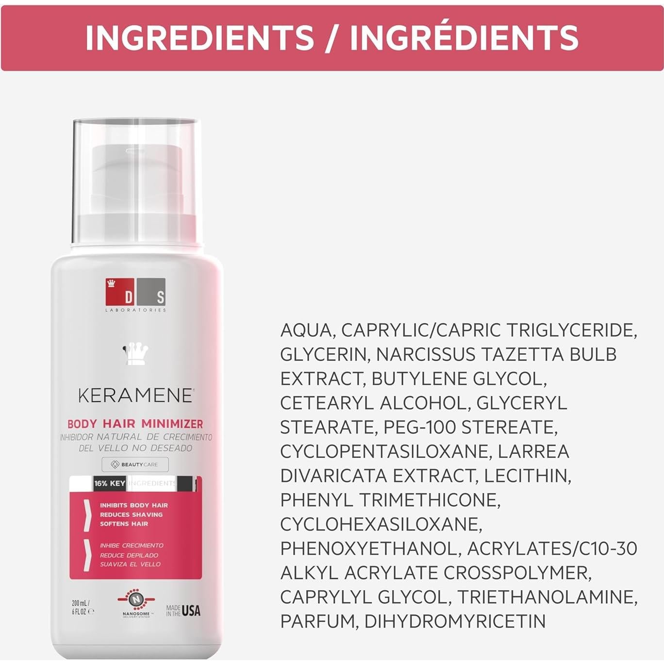 Loción Minimizante de Cabello DS Labs Keramene 177 ml - Suaviza Piel