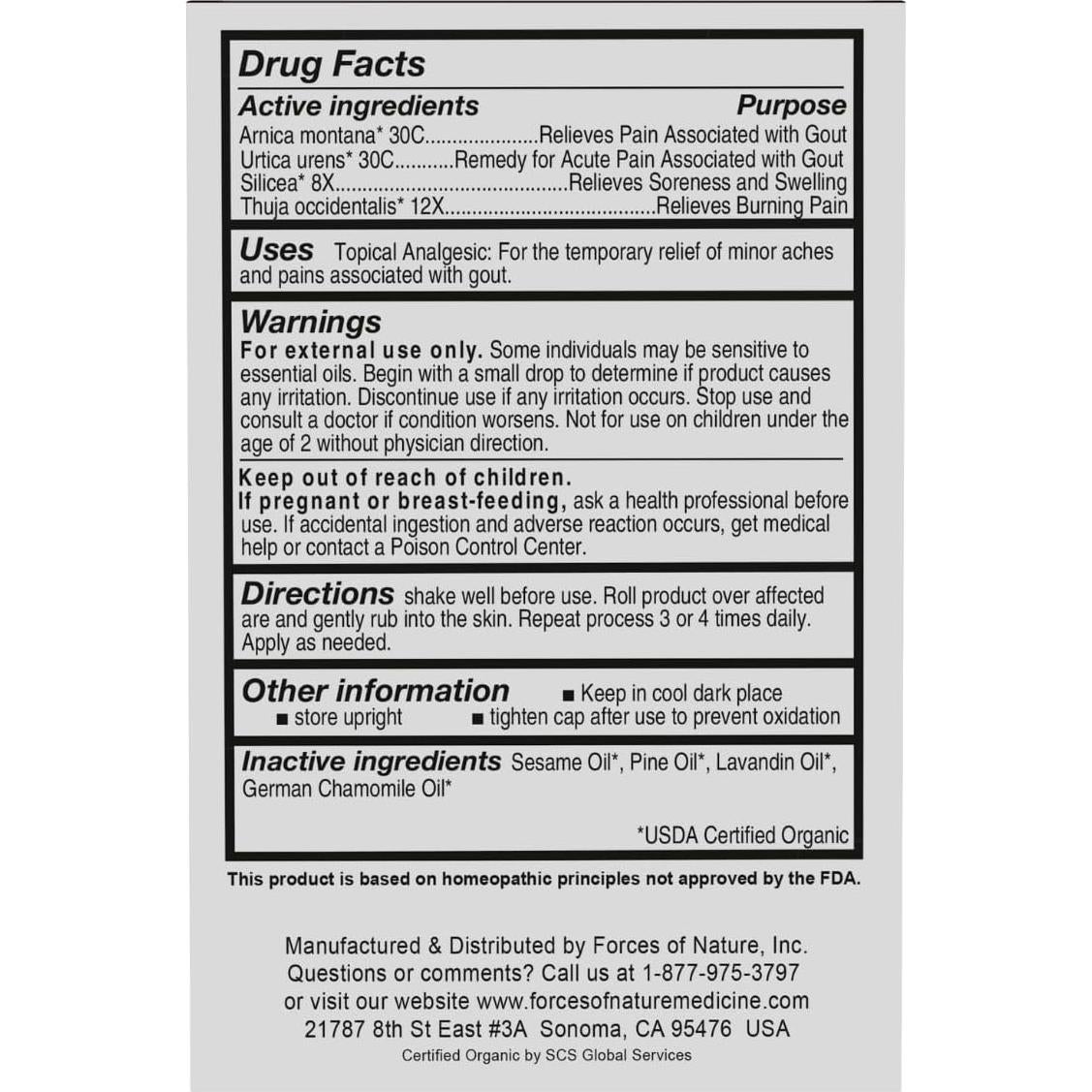 Alivio Natural de Gota Fuerzas de la Naturaleza 4ml