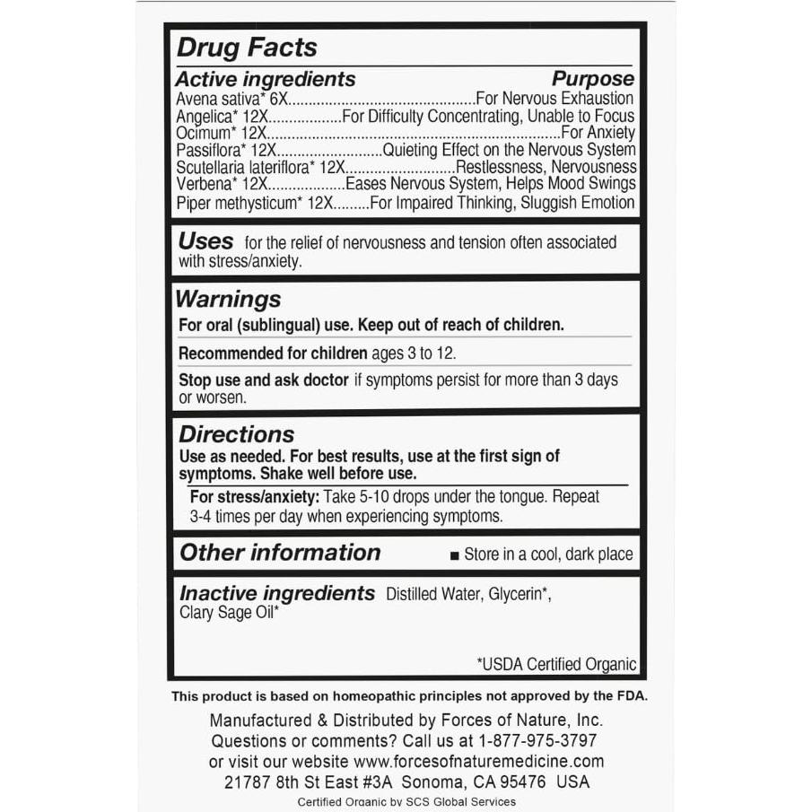 Fuerzas de la Naturaleza Medicina Homeopática Calmante 10 ml Niños