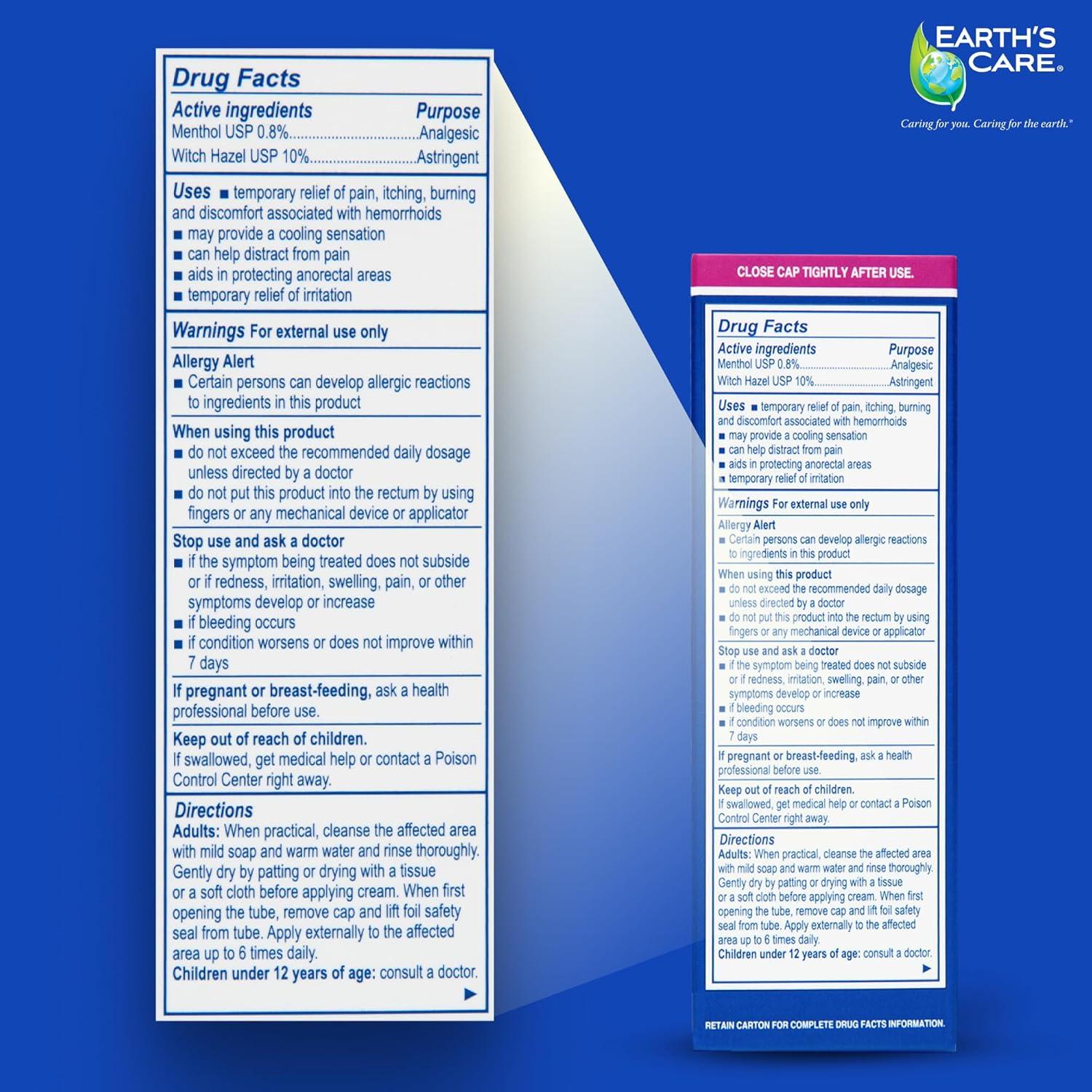 Crema para Hemorroides Earth's Care - 28 g - Doble Acción Natural