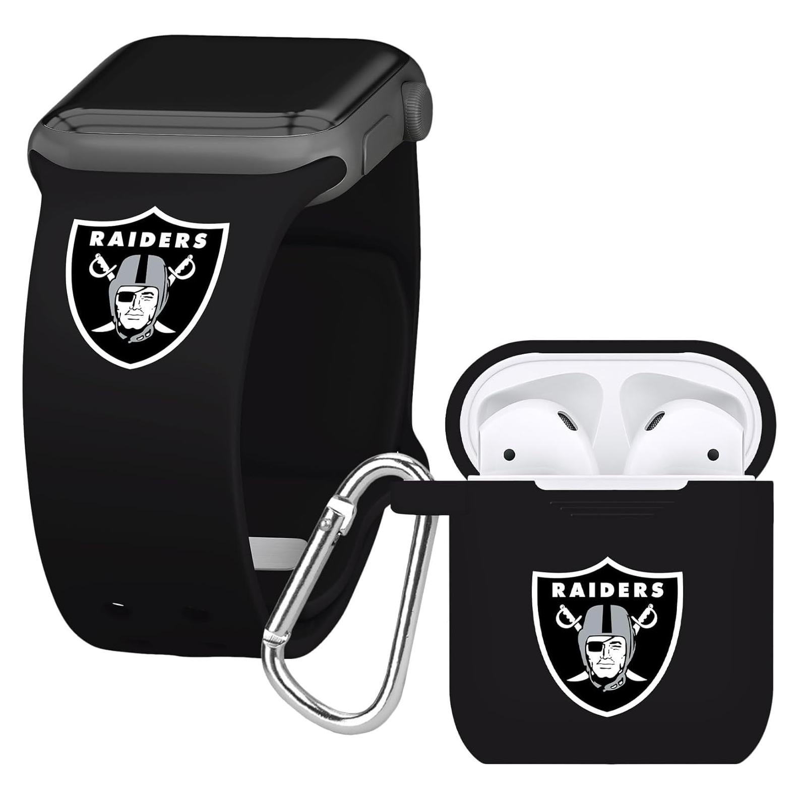 Banda y Funda Silicona Game Time Las Vegas Raiders 42-45mm