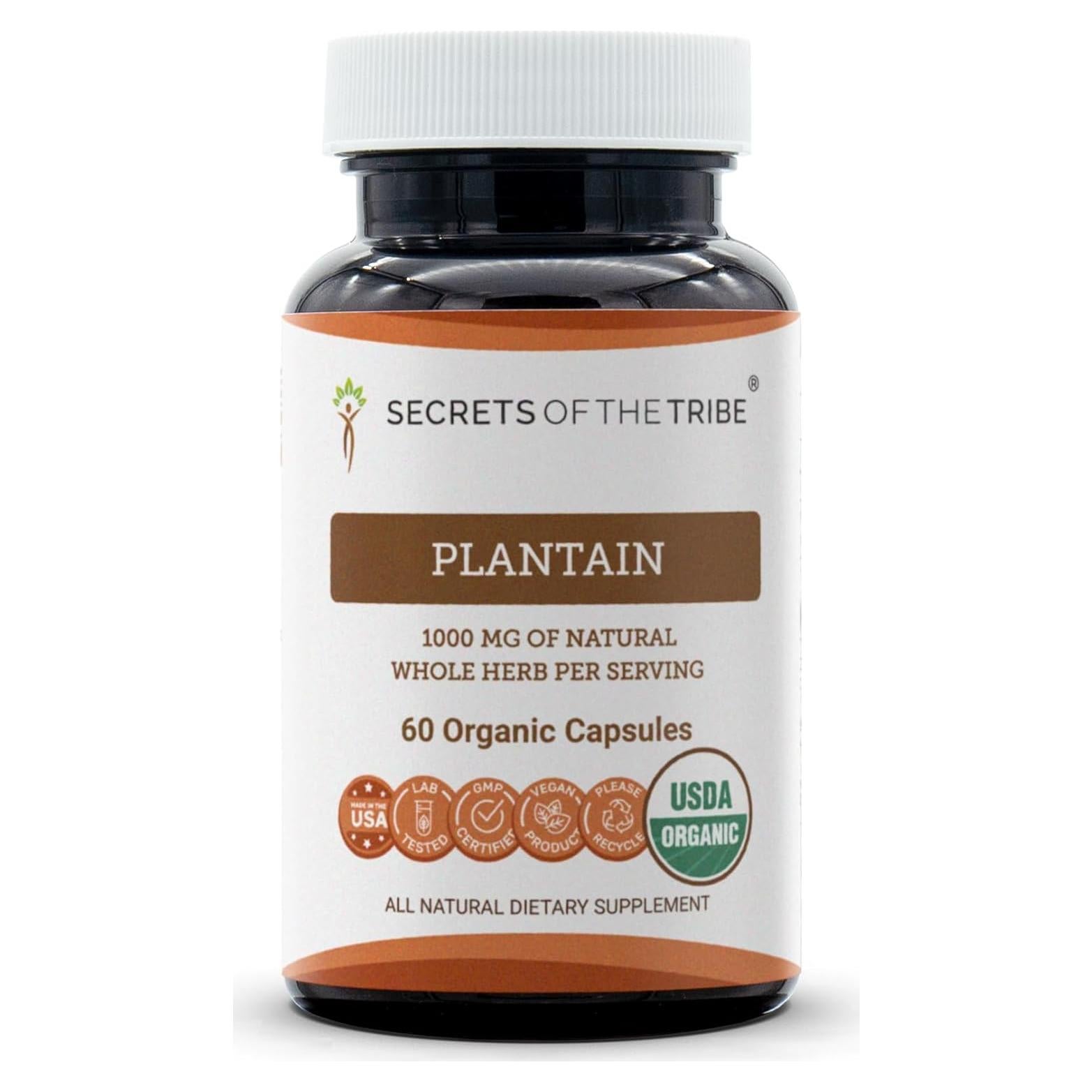 Cápsulas de Plátano Orgánico USDA Secretos de la Tribu 60 Unidades