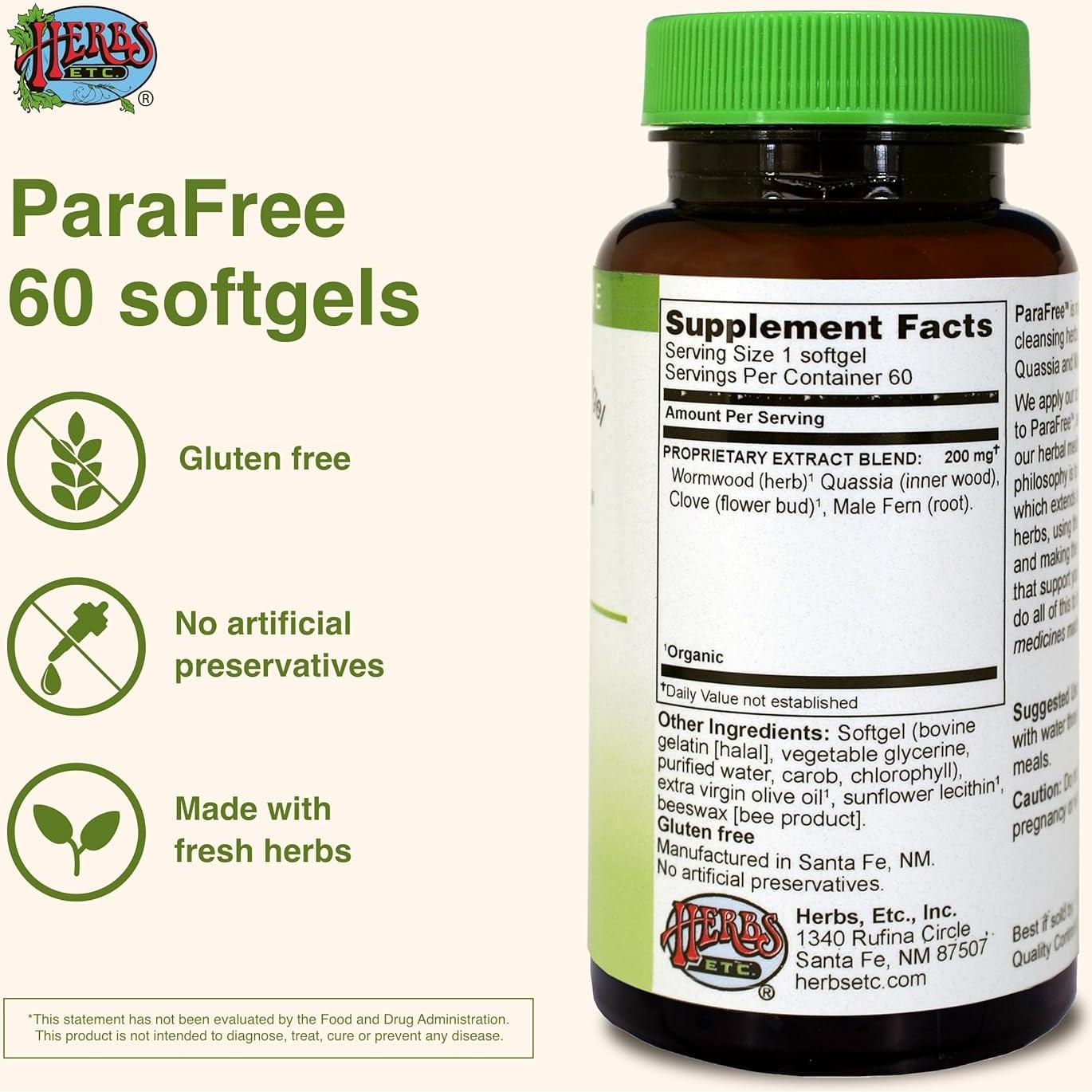 Suplemento Digestivo Herbal Herbs ParaFree - 60 Gelatinas