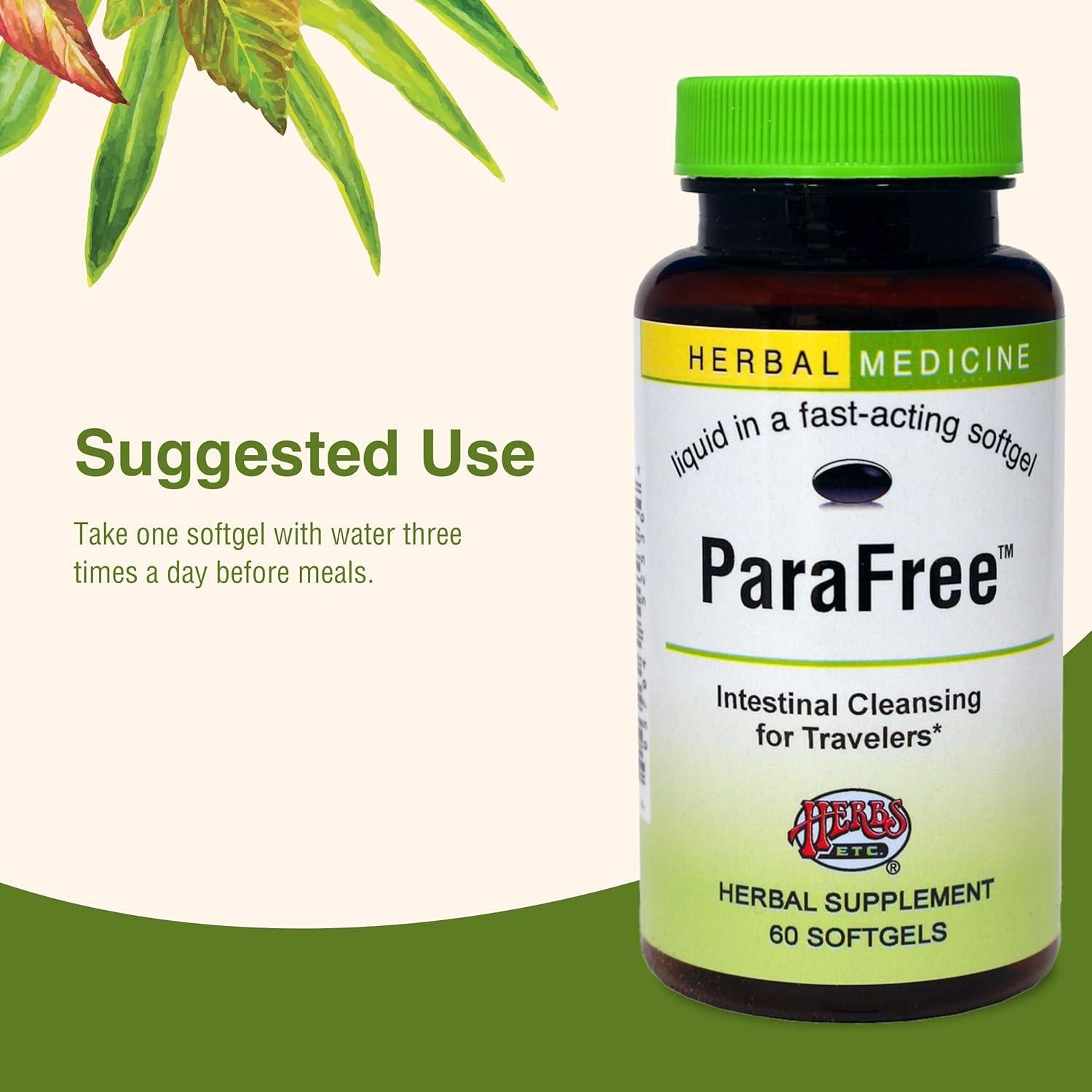 Suplemento Digestivo Herbal Herbs ParaFree - 60 Gelatinas