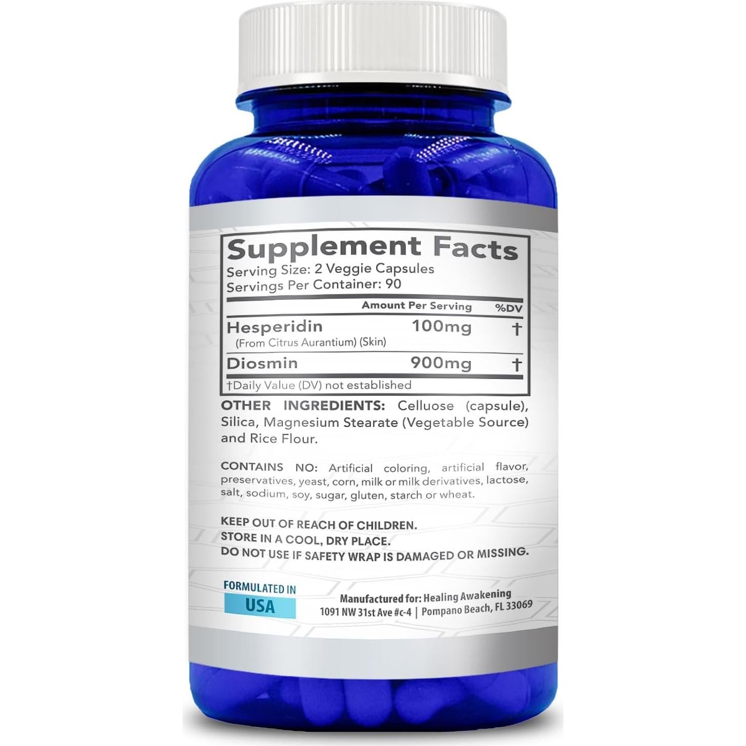 Hesperidina Plus 1000mg - 180 Cápsulas Vegetarianas