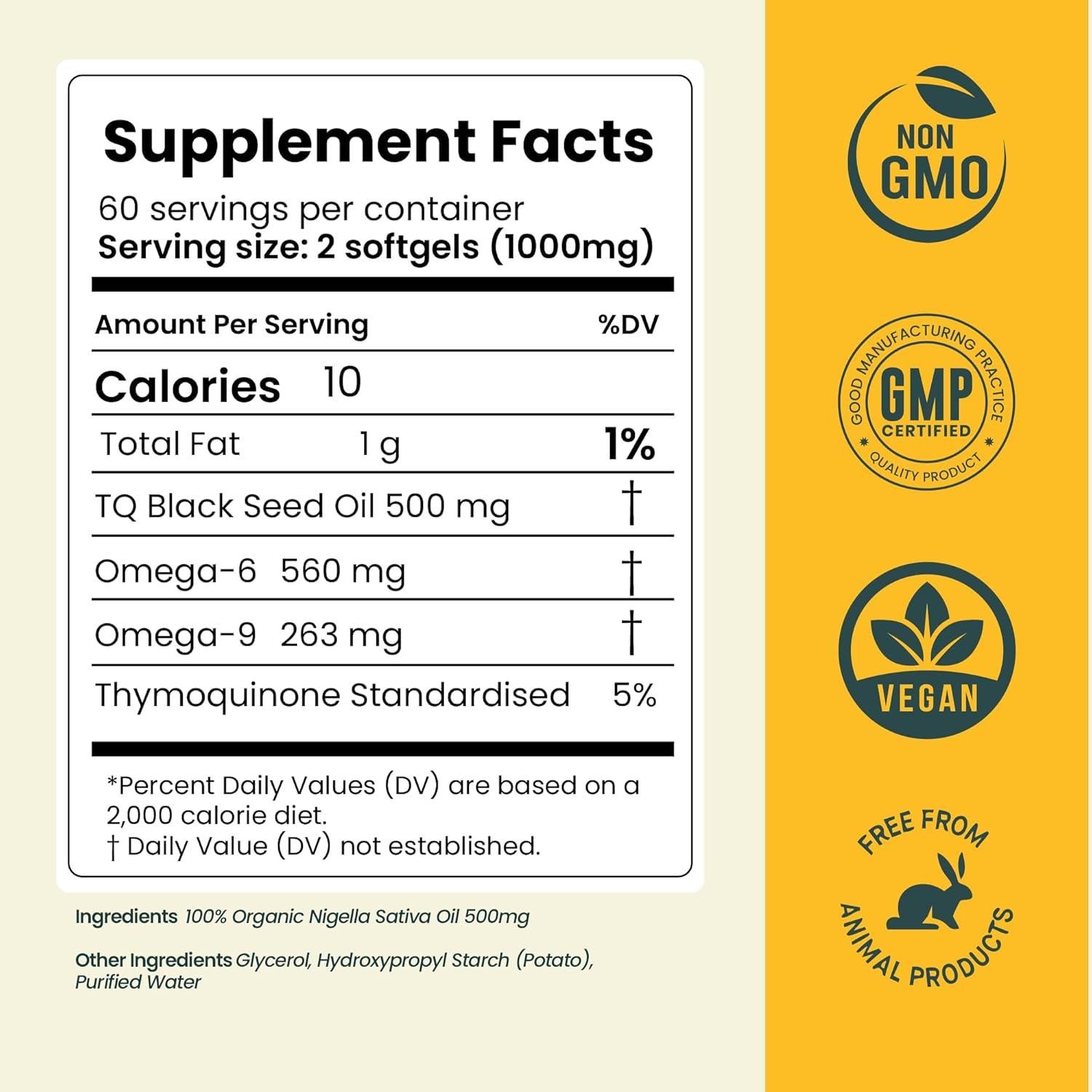 Cápsulas de Aceite de Semilla Negra Holistiq 120 Gelatinas Blandas