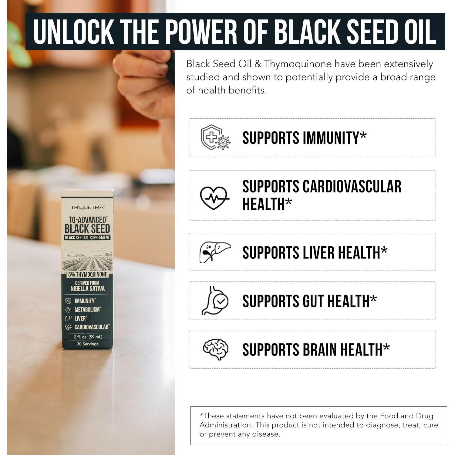 Aceite de Semilla Negra Triquetra Health 100 mg - 30 Porciones