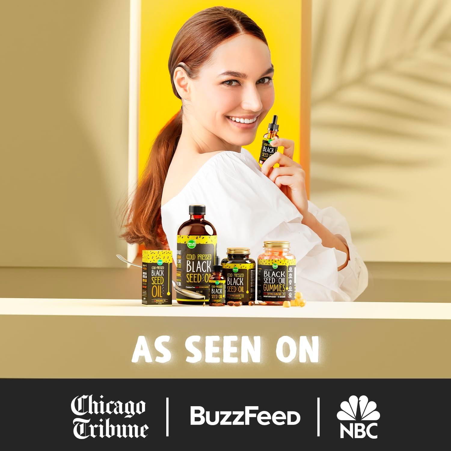 Aceite de Semilla Negra MAJU 473ml, Prensado en Frío, 100% Puro