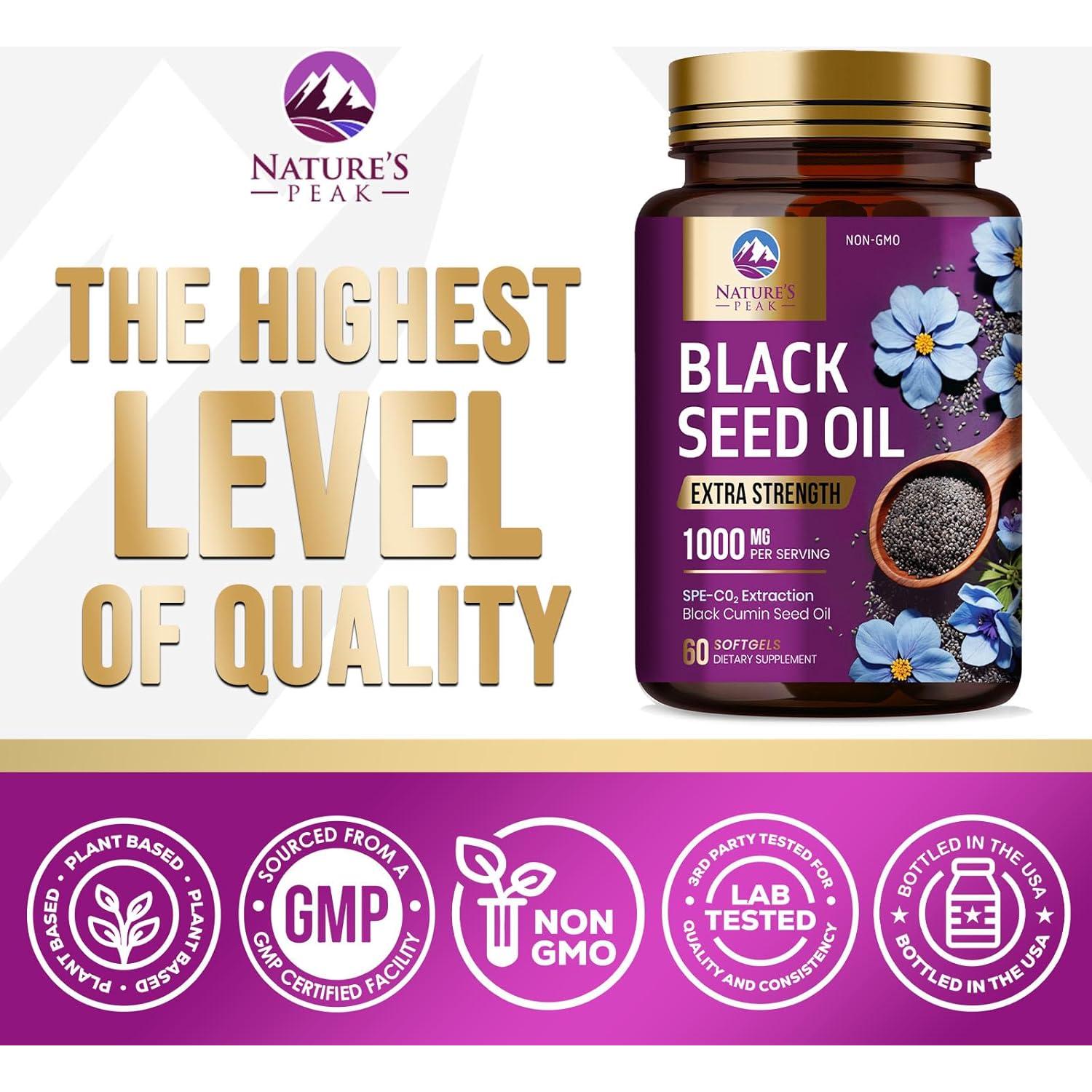 Aceite de Semilla Negra 1000mg Nature's Peak - 60 Softgels