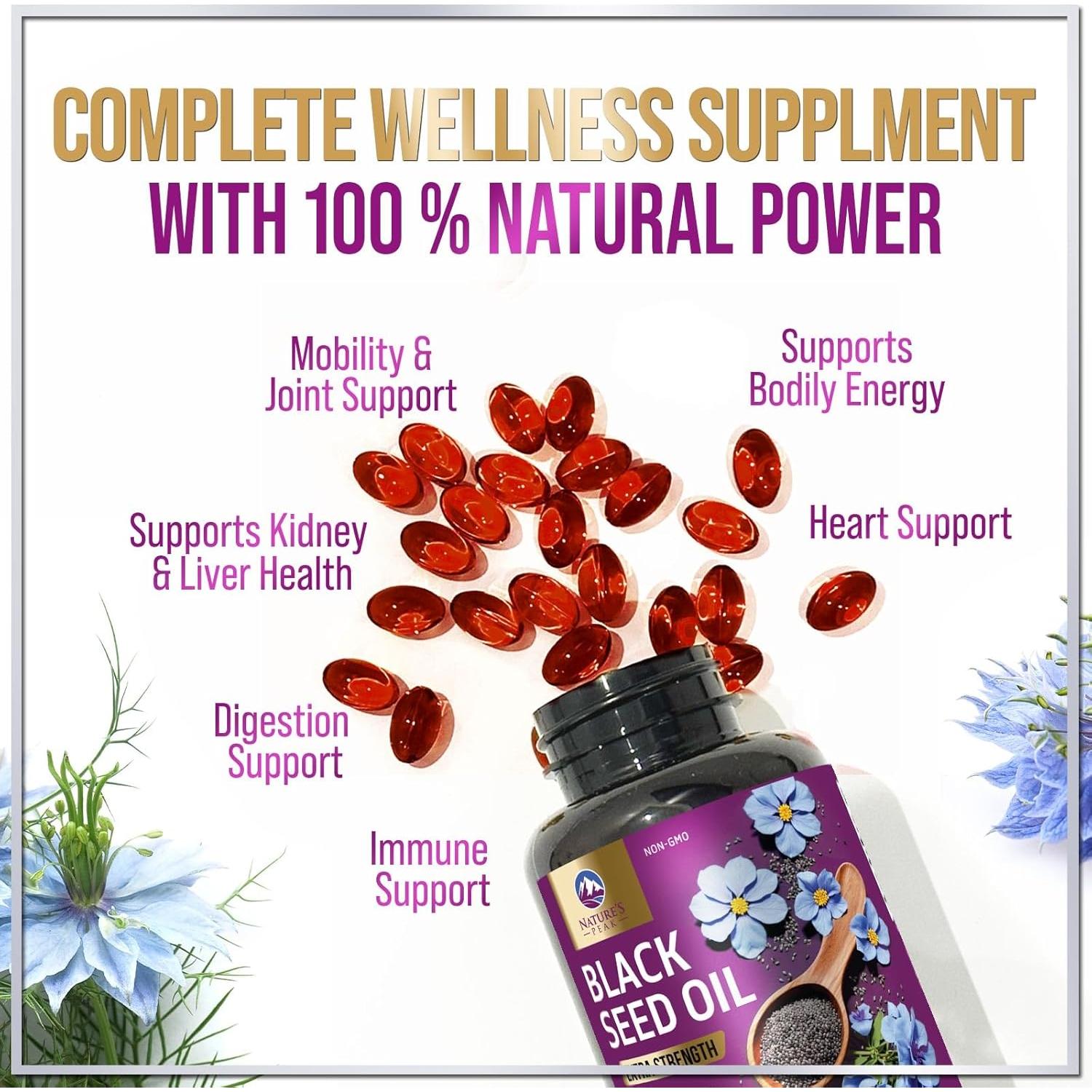 Aceite de Semilla Negra 1000mg Nature's Peak - 60 Softgels