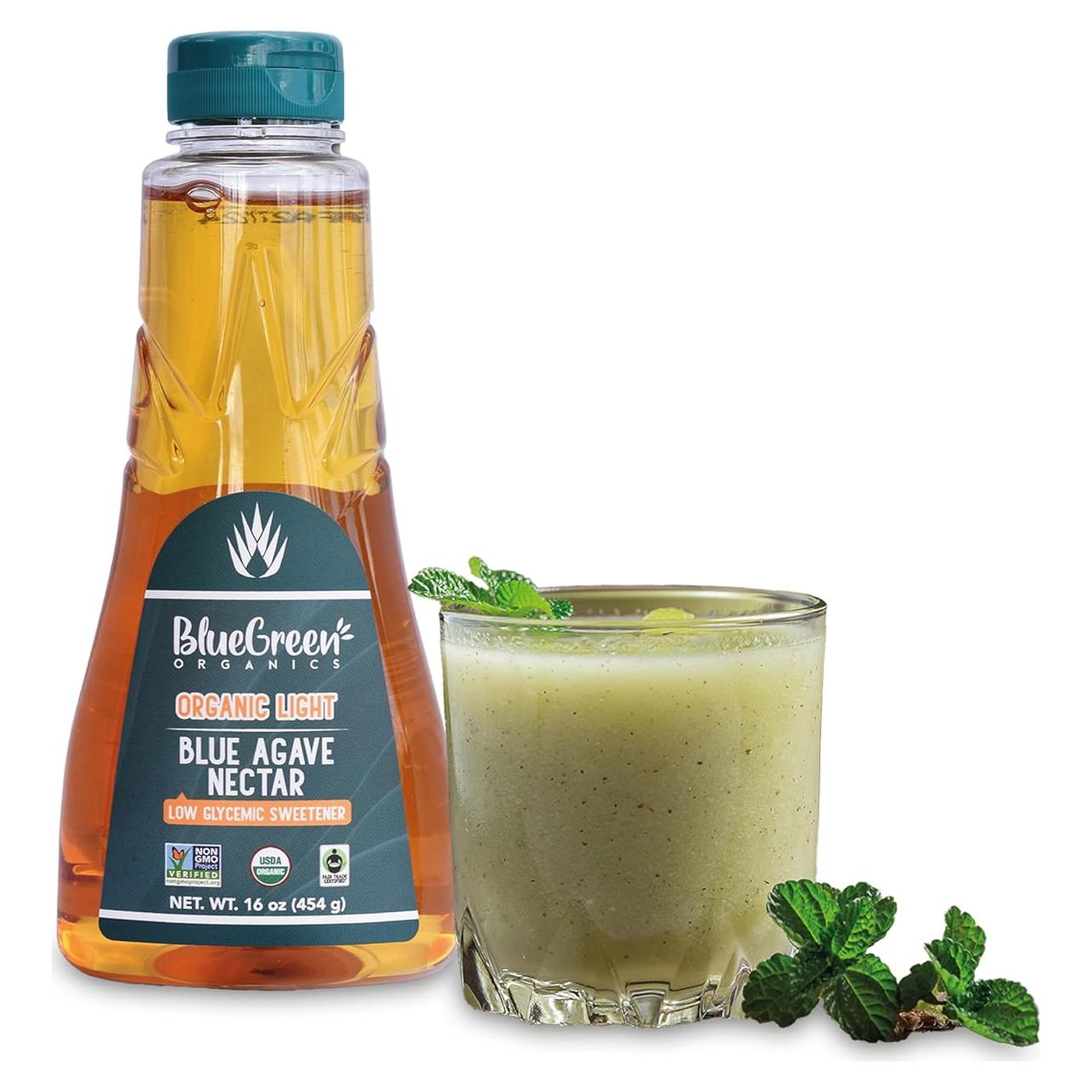 Néctar Orgánico de Agave Azul Verde 453g - Bajo Índice Glucémico