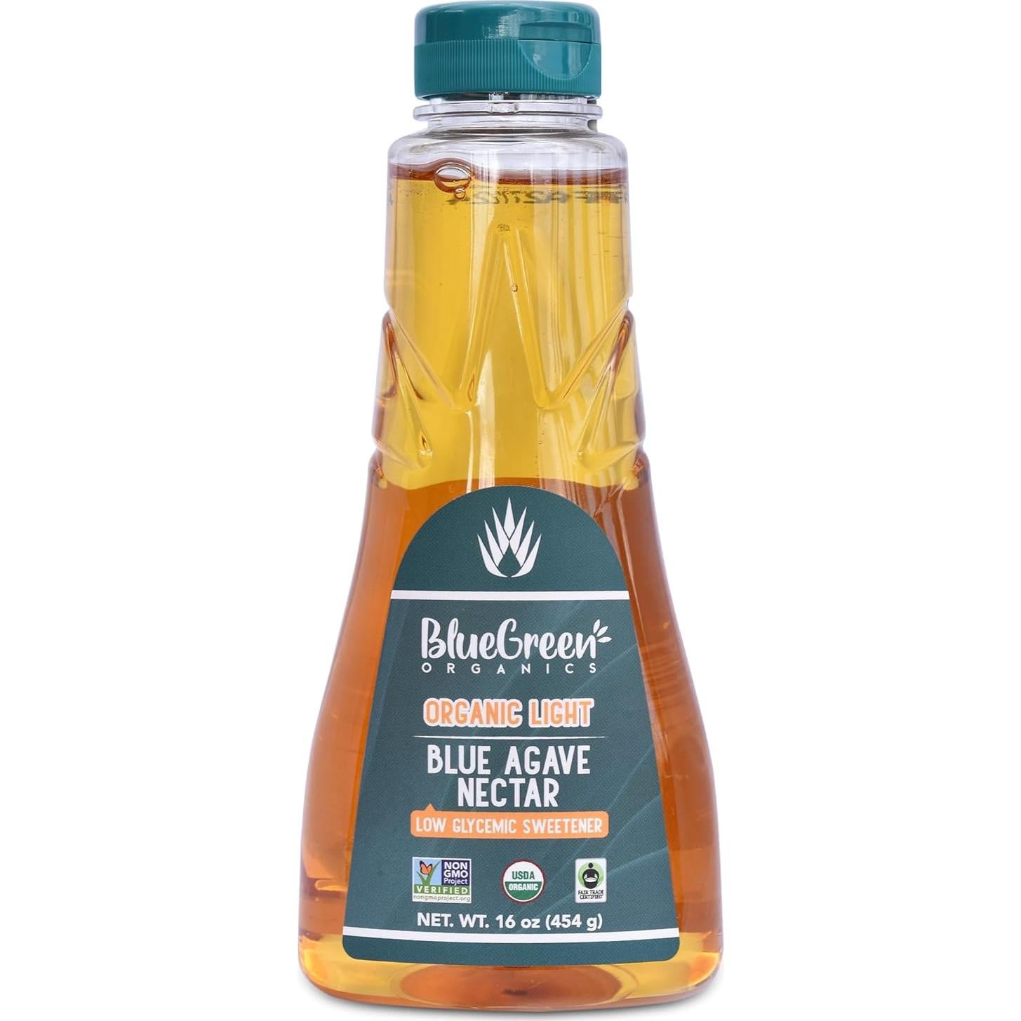 Néctar Orgánico de Agave Azul Verde 453g - Bajo Índice Glucémico