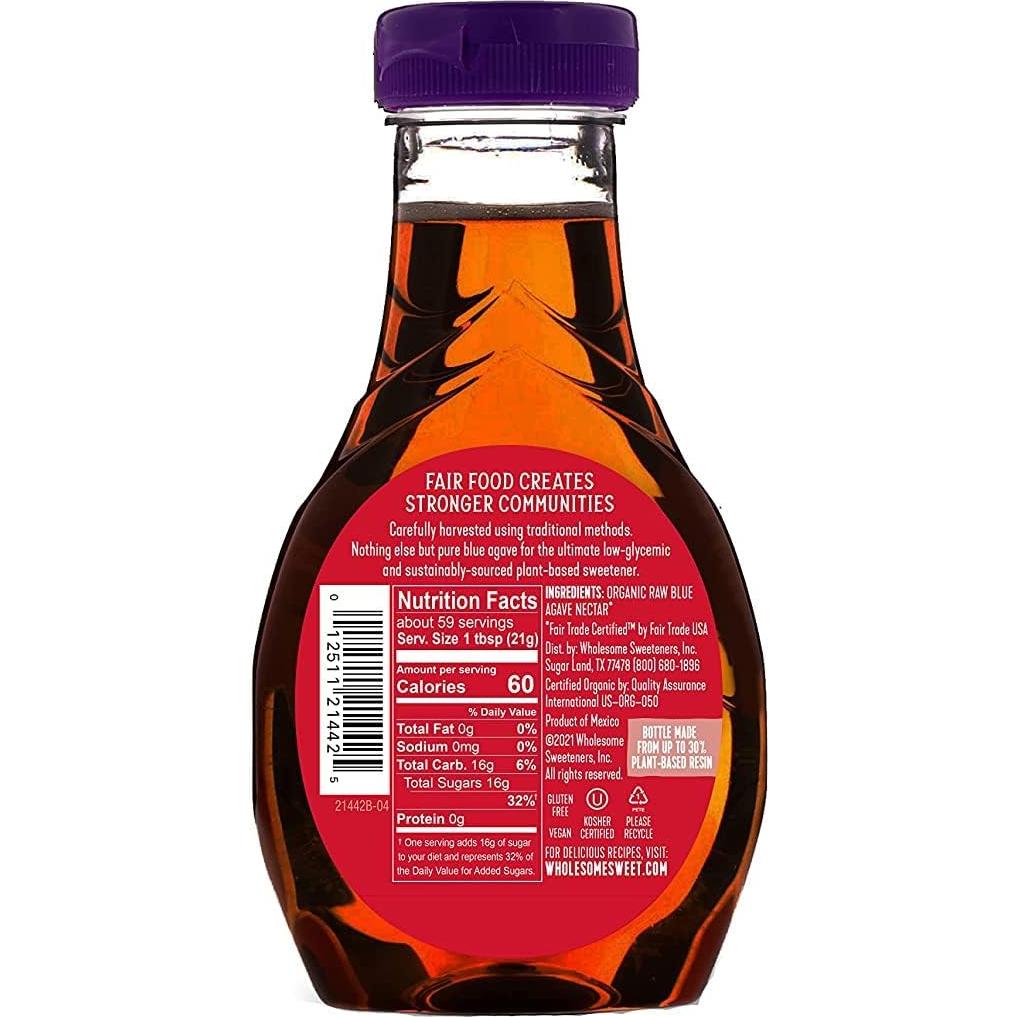 Néctar de Agave Azul Crudo Orgánico Wholesome 1.24 kg