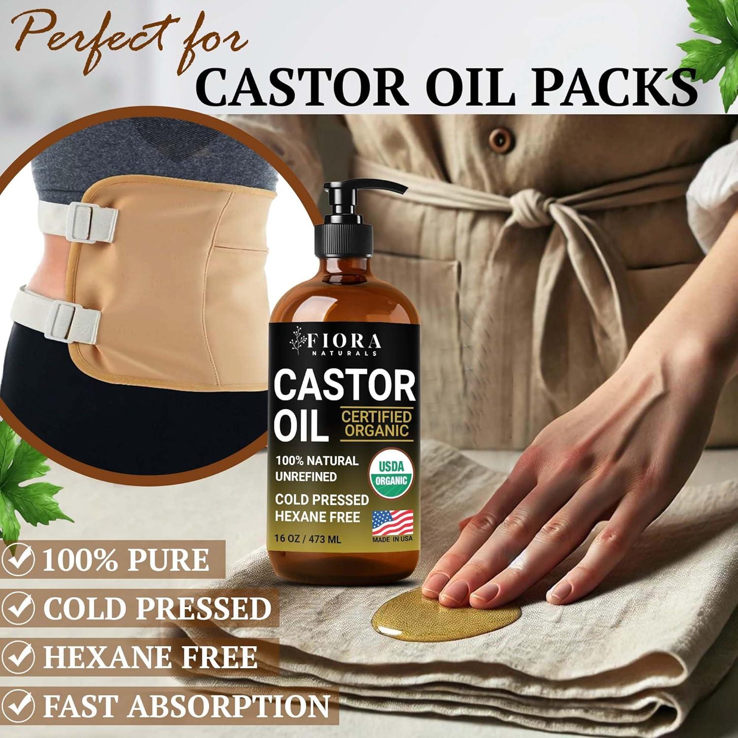 Aceite de Ricino Orgánico Prensado en Frío 473ml - Crecimiento Cabello y Piel