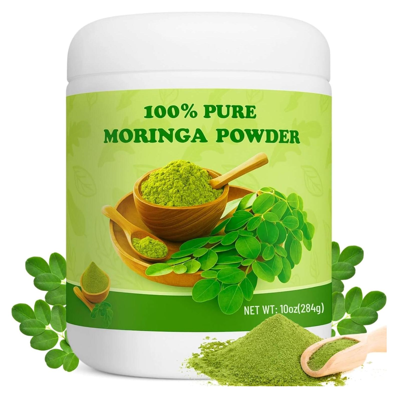 Polvo de Moringa 283g Wellco - Superalimento Verde Finamente Molido