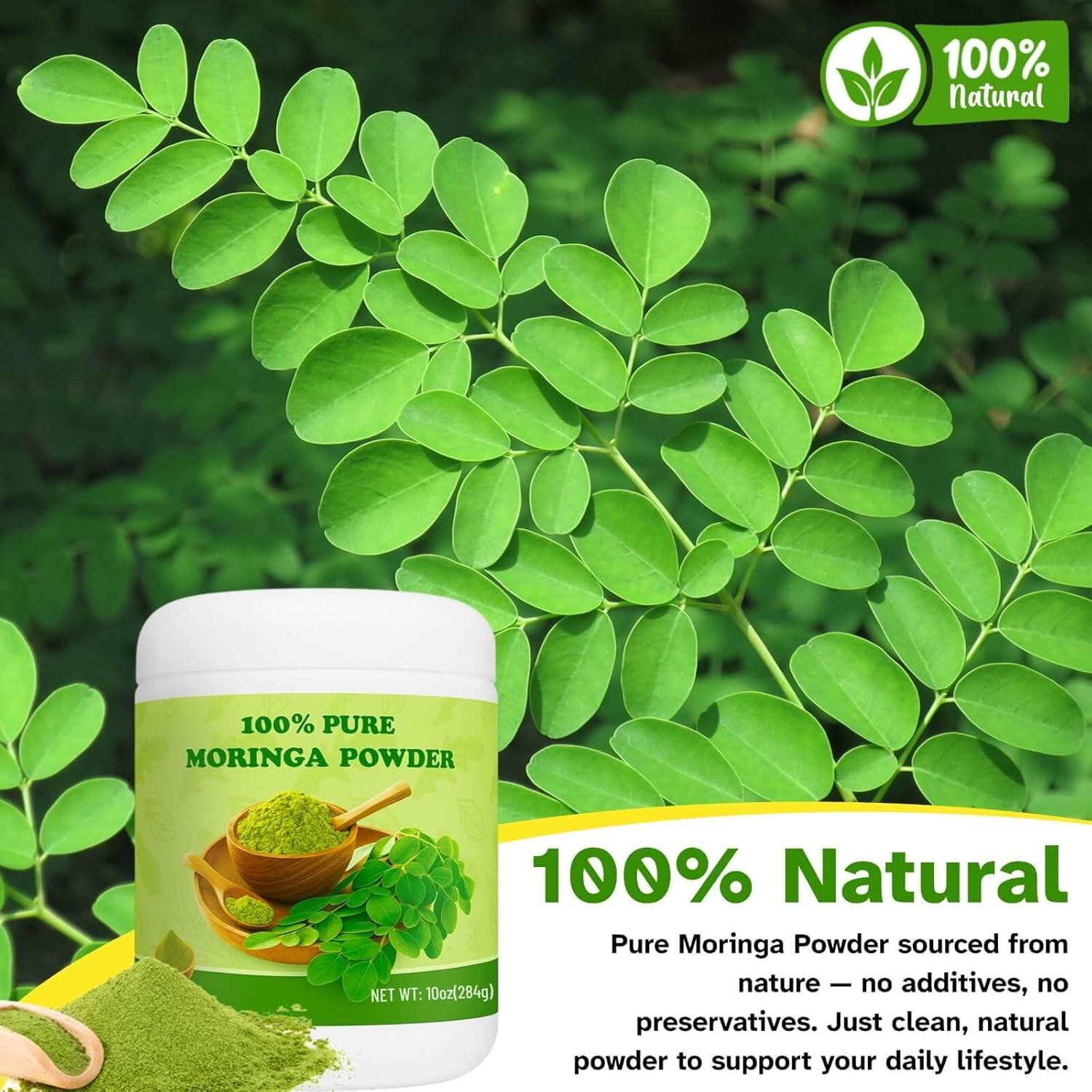 Polvo de Moringa 283g Wellco - Superalimento Verde Finamente Molido
