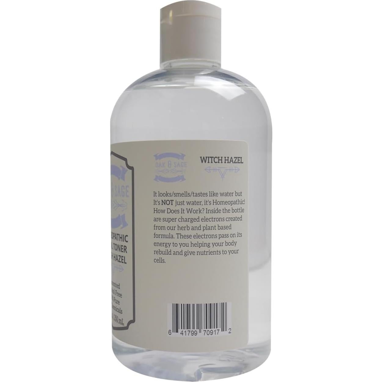 Tónico Facial Homeopático Oak & Sage Hamamelis 354ml Sin Fragancia