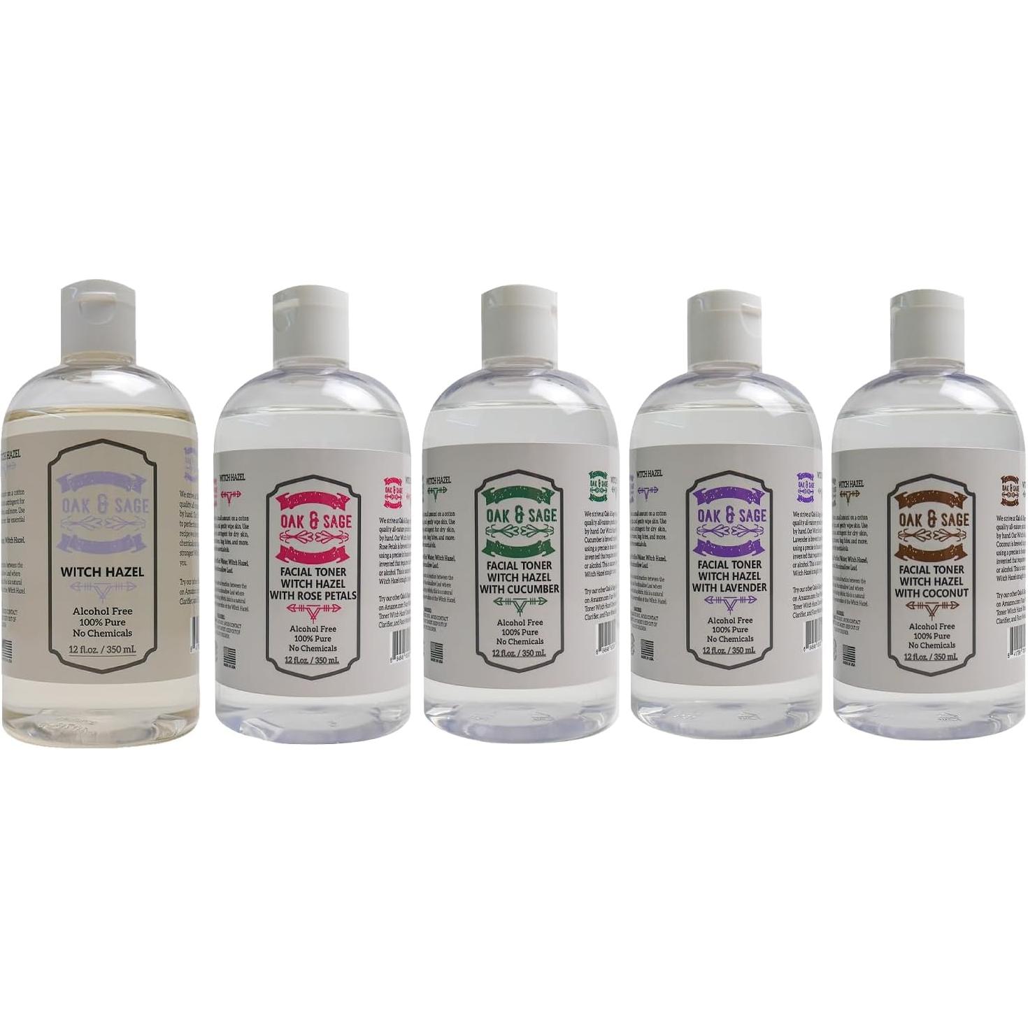 Tónico Facial Homeopático Oak & Sage Hamamelis 354ml Sin Fragancia