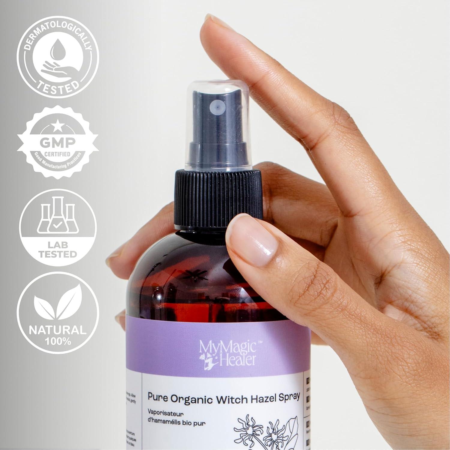 Spray de Hamamelis Orgánico MyMagicHealer 226.8 ml - Alivio Piel Irritada