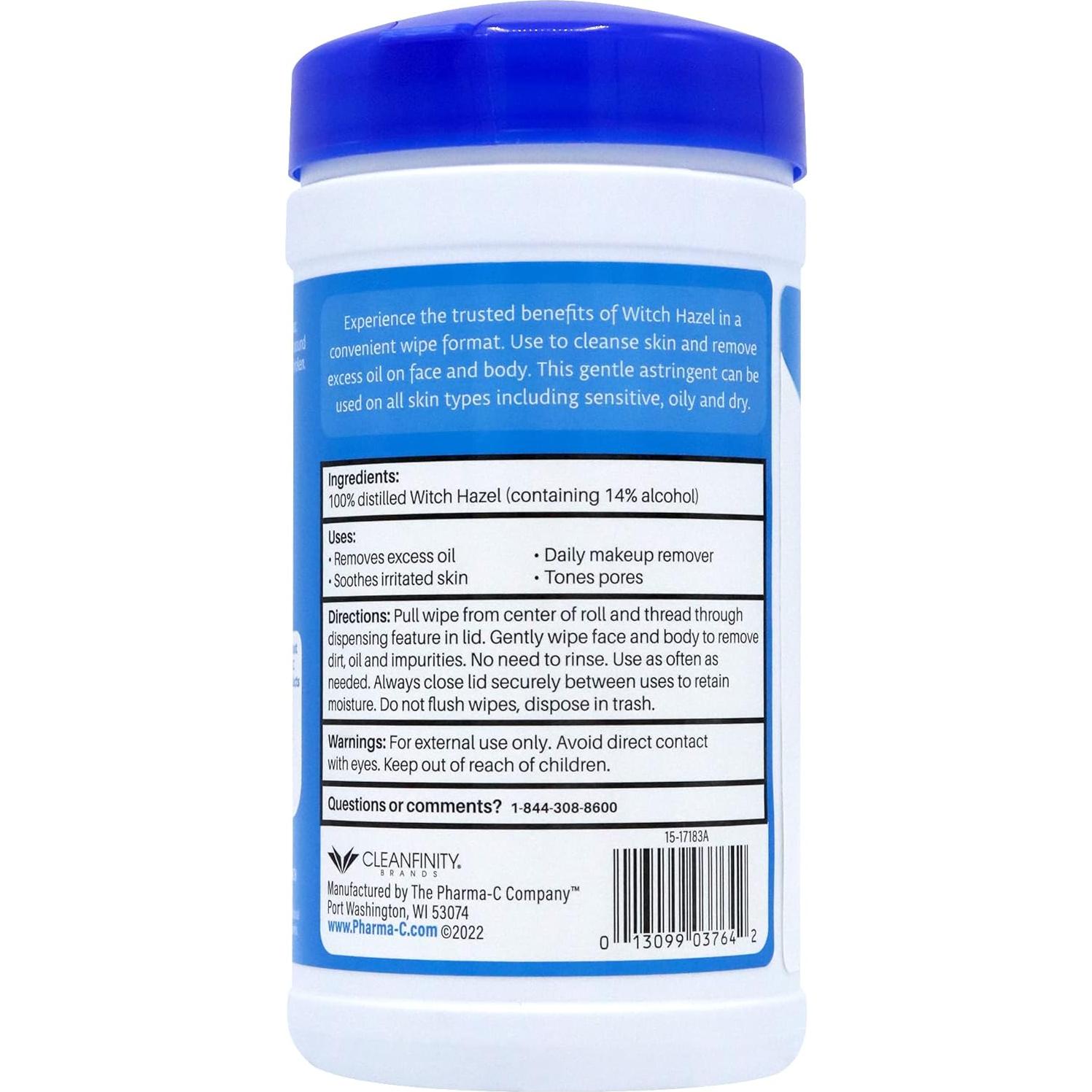 Toallitas Limpiadoras de Hamamelis Pharma-C - 240 Unidades