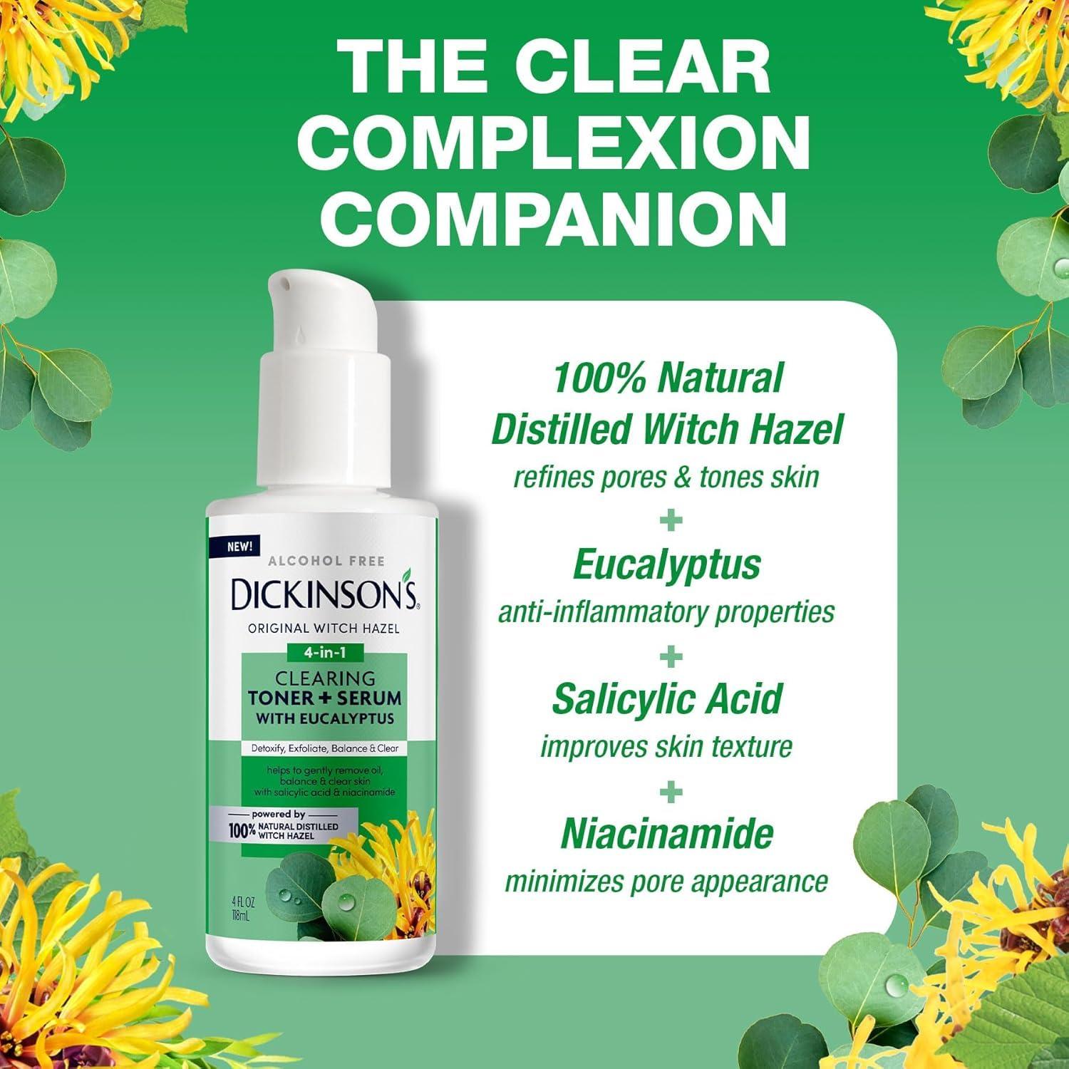Tónico Limpiador Dickinson con Eucalipto 118 ml - Hamamelis 100% Natural