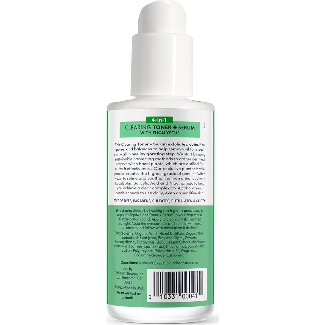 Tónico Limpiador Dickinson con Eucalipto 118 ml - Hamamelis 100% Natural