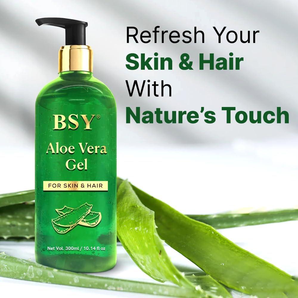Gel de Aloe Vera BSY 100% Puro 299 ml - Hidratante y Calmante