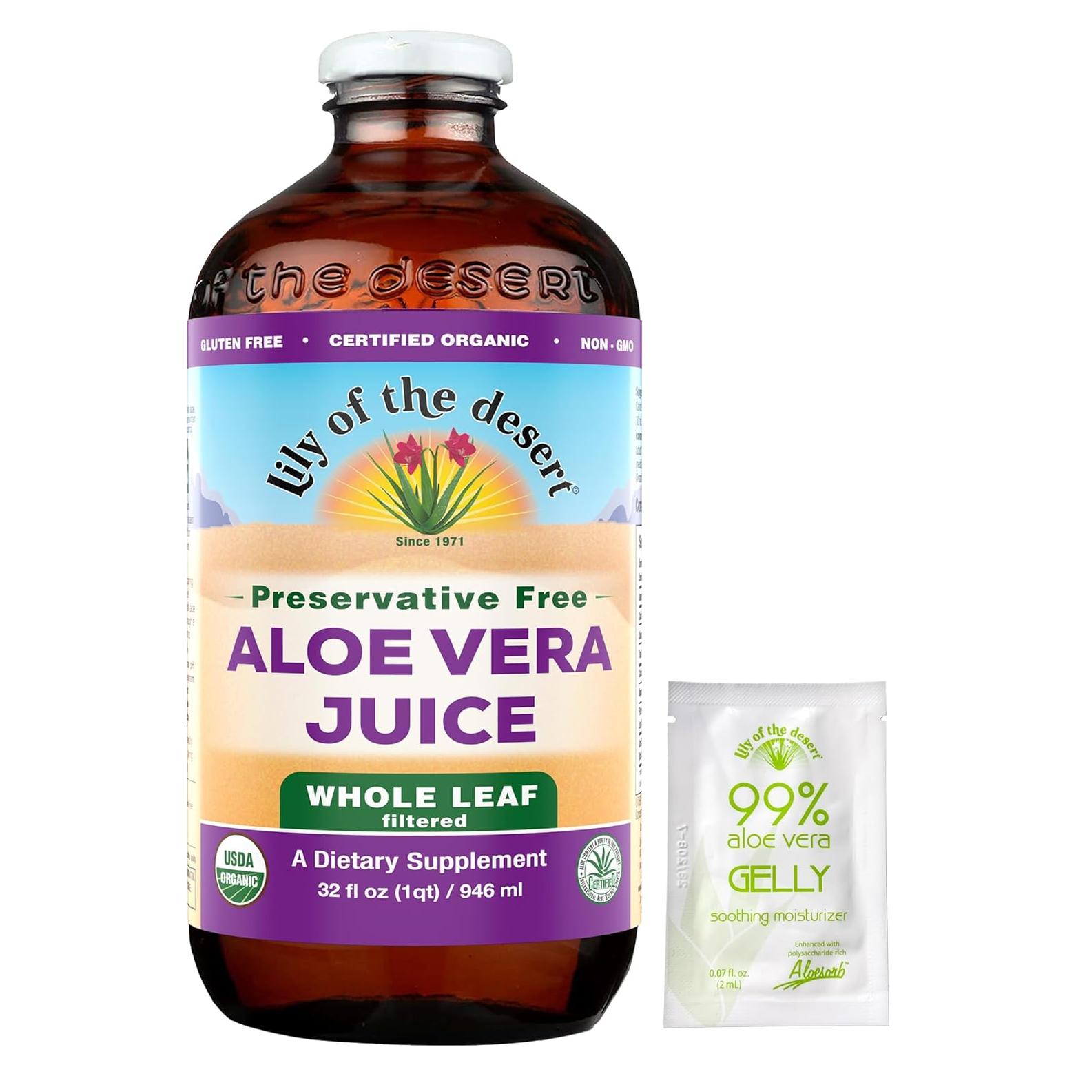 Jugo de Aloe Vera Orgánico Lirio del Desierto 946 ml Sin Conservantes